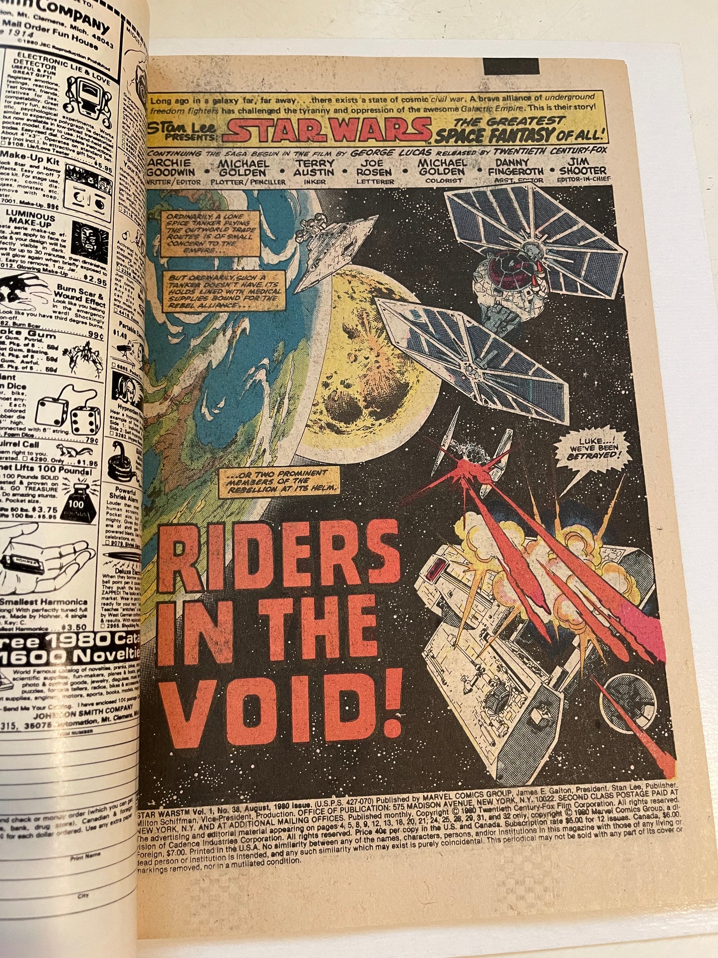 Star Wars #38 high grade condition comic book 1970s