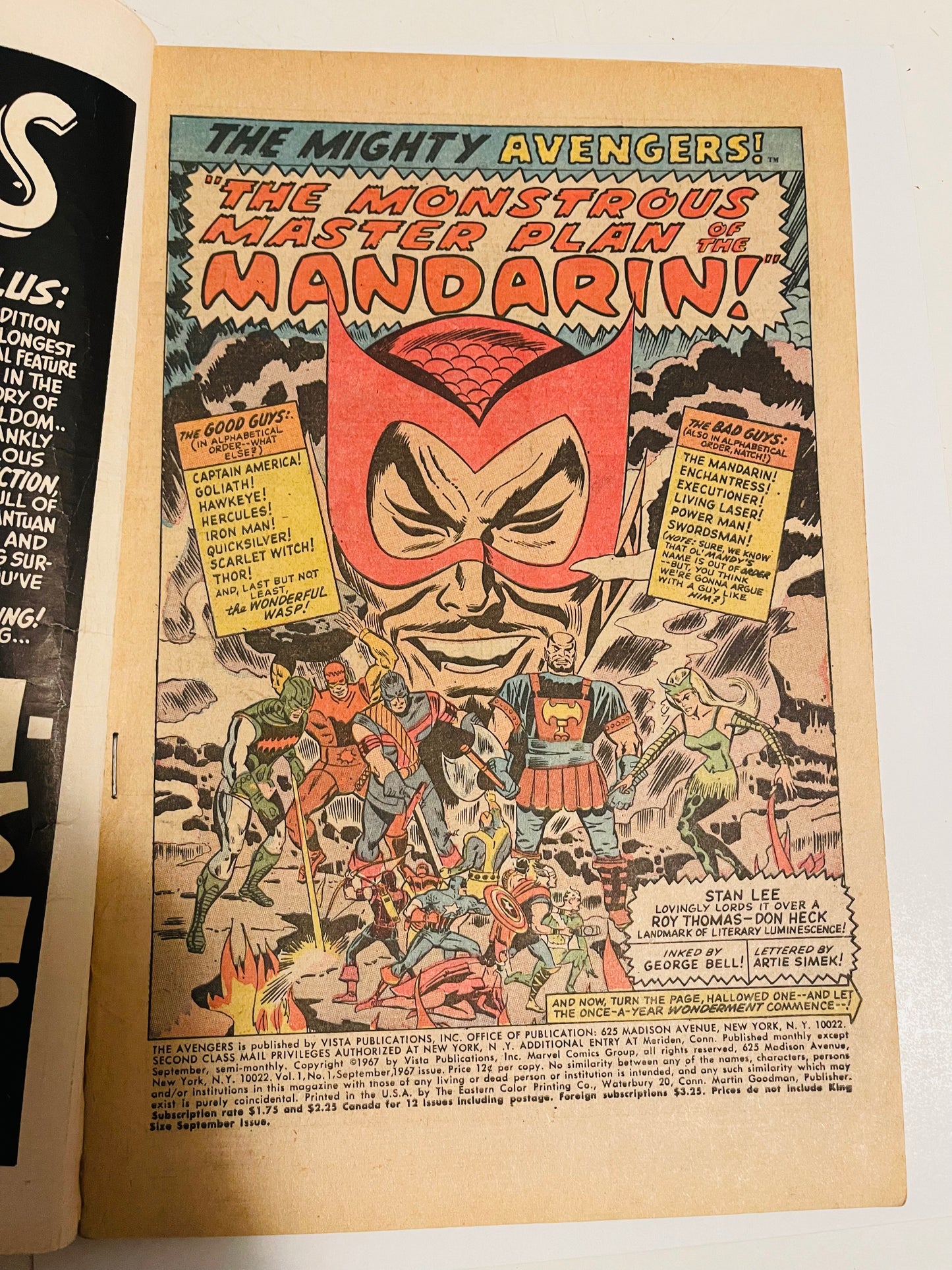 Avengers King size special comic #1 from 1967