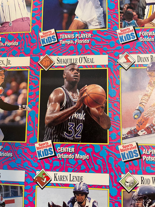 Sports illustrated for kids uncut cards sheet 1990s