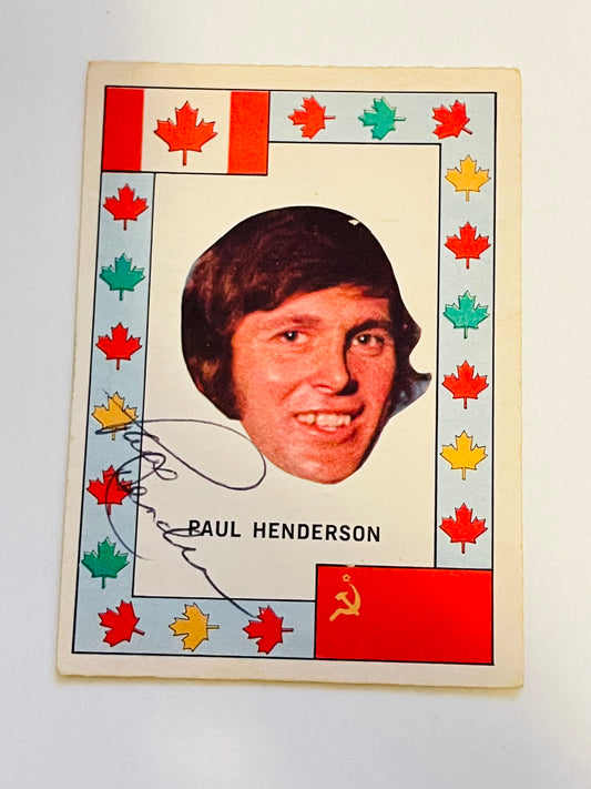 Paul Henderson Team Canada opc autograph hockey card with COA 1972-73