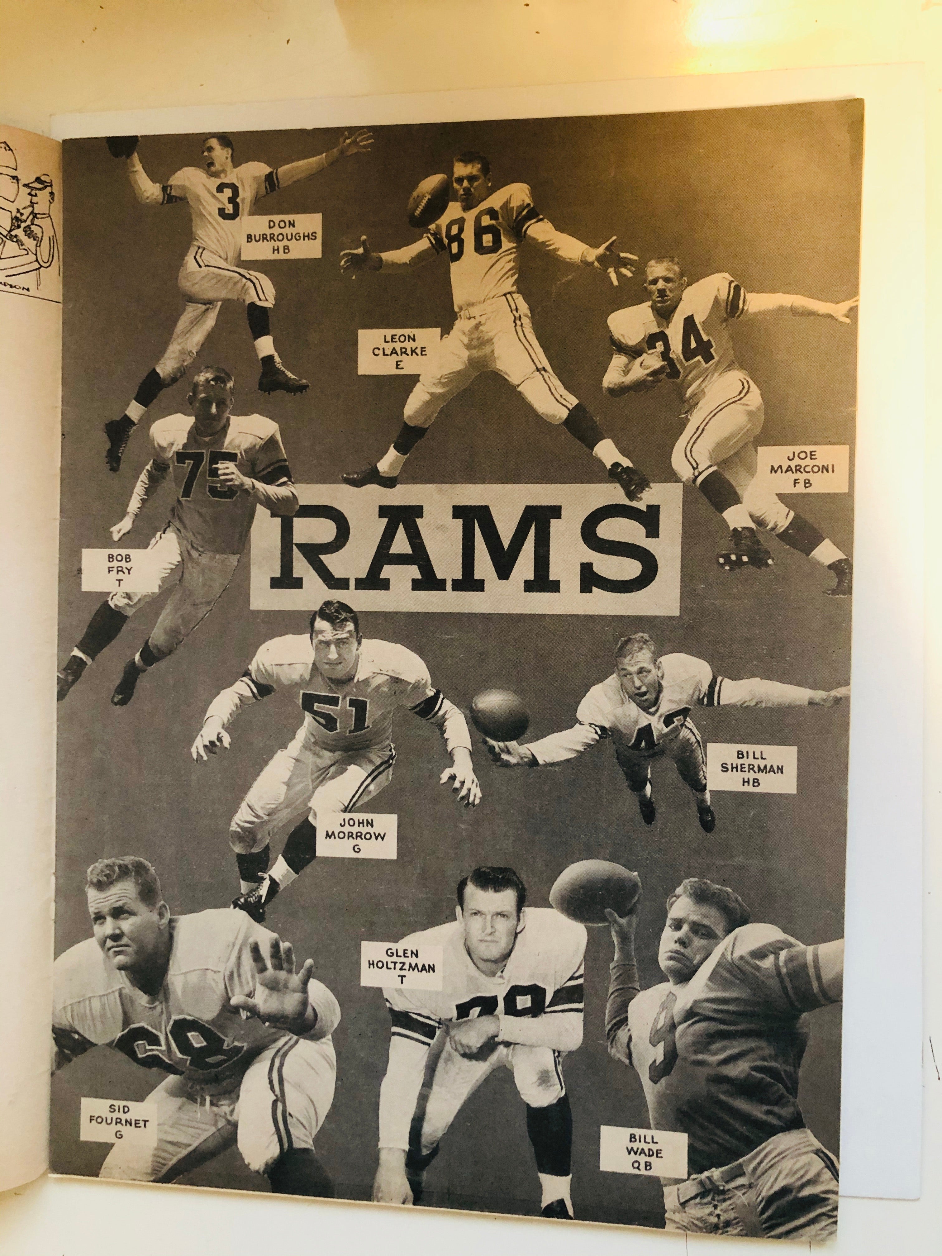 1956 LA Rams vs Philadelphia Eagles football game program