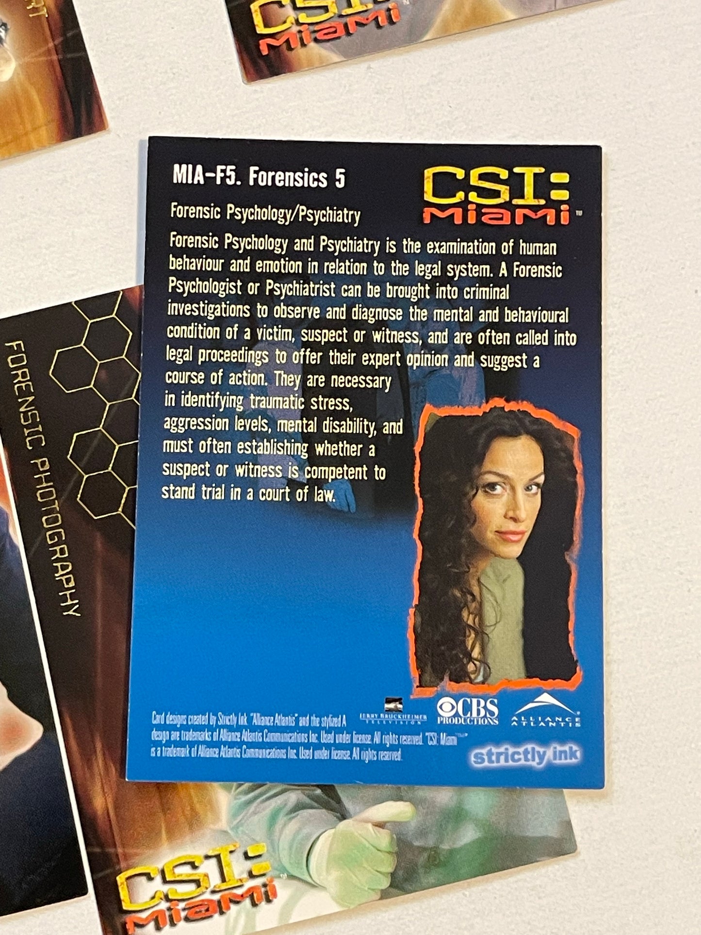 CSI Miami insert cards set