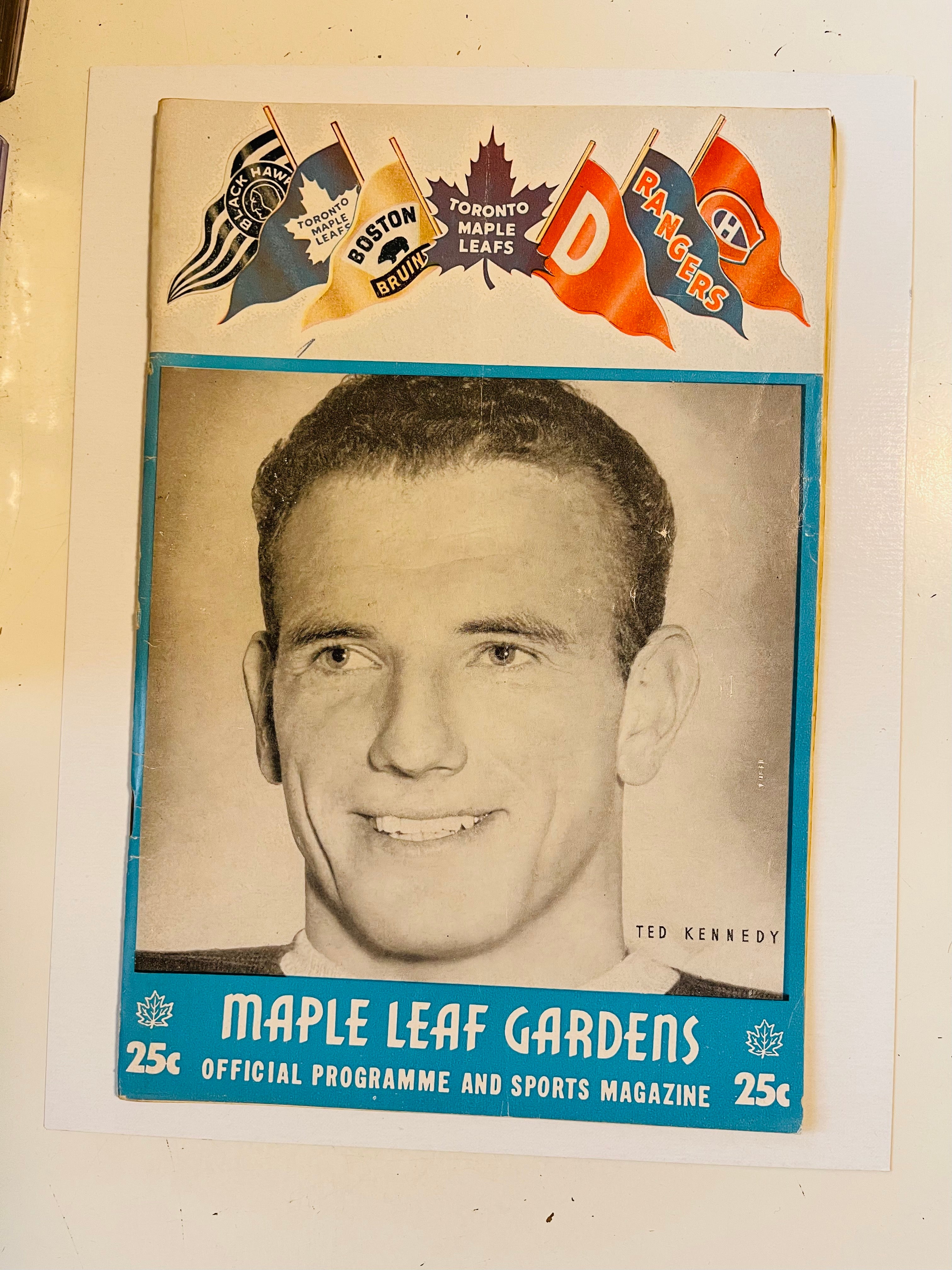Maple Leaf Gardens hockey game program ,Dec.1,1954