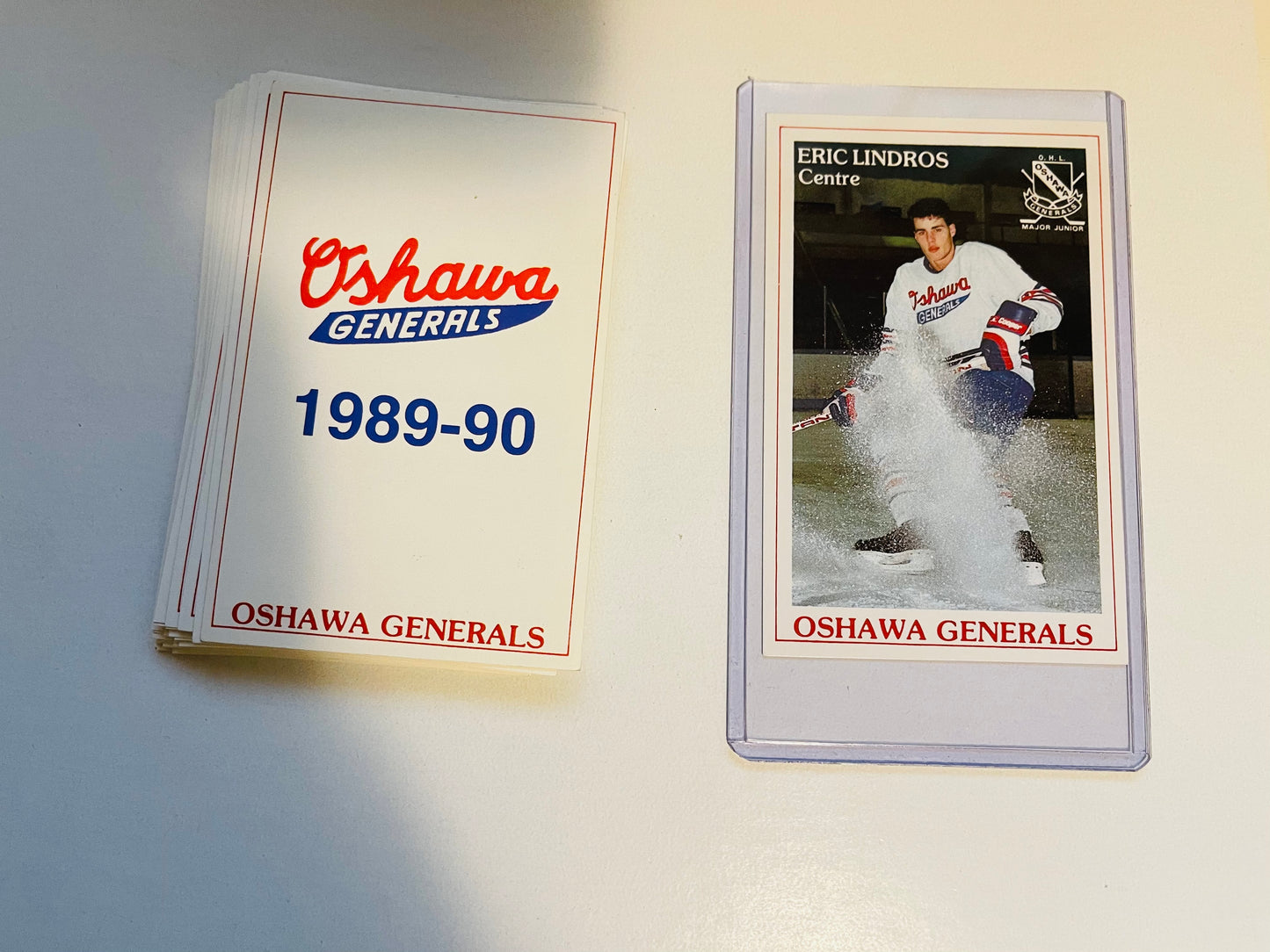 Eric Lindros rookie and police cards team set 1989