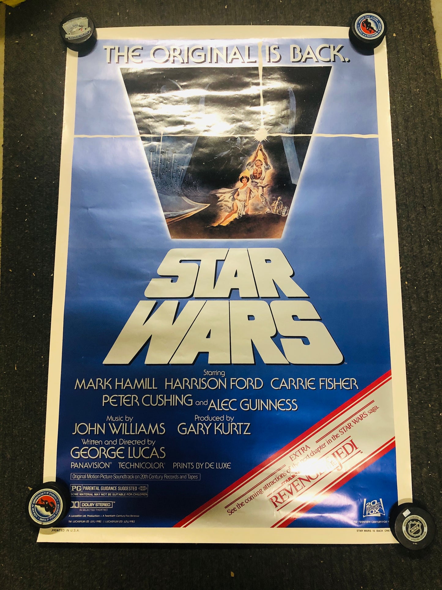 Star Wars movie rerelease original poster with Revenge of the Jedi rare preview