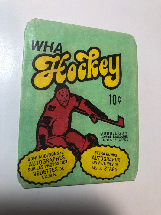 WHA hockey cards rare wrapper 1974-75