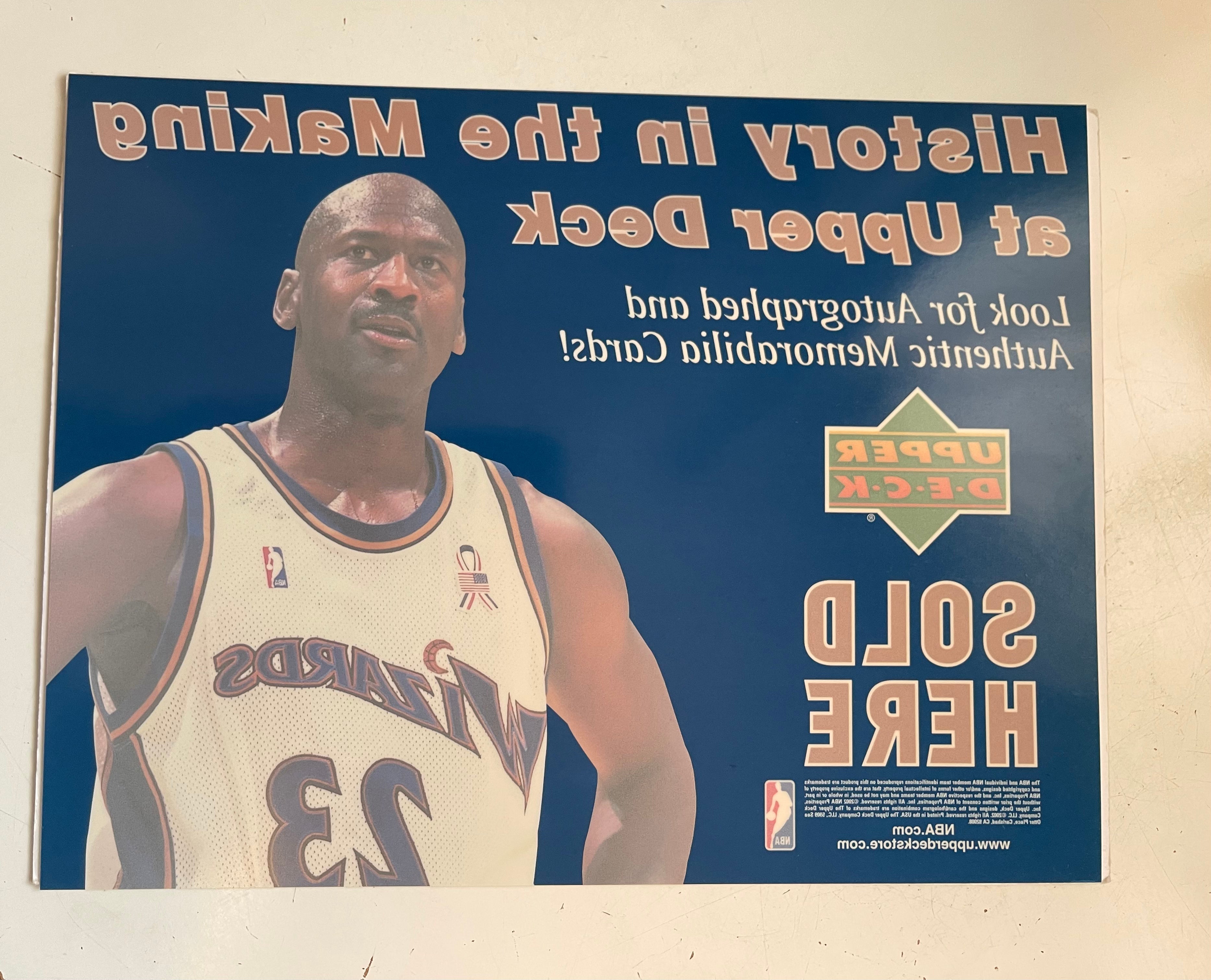 Michael Jordan Upper Deck window stick-on sign 1990s