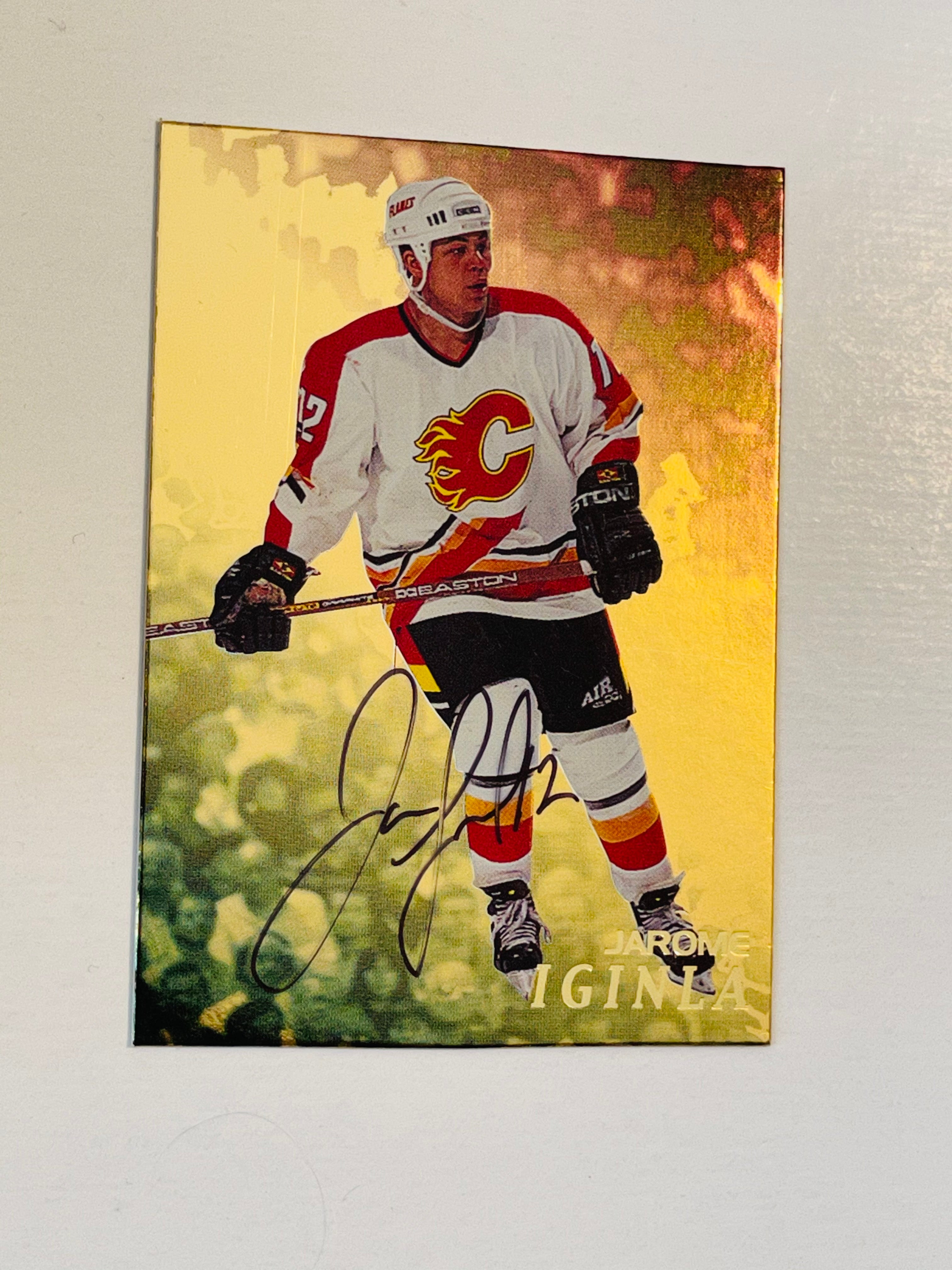 Jarome Iginla autograph insert hockey card 1998