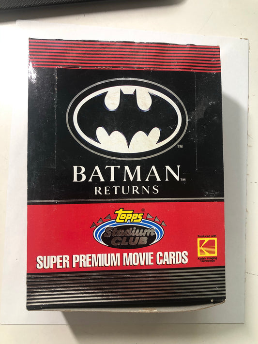 1991 Topps Stadium Club Batman Returns movie cards 36 packs box