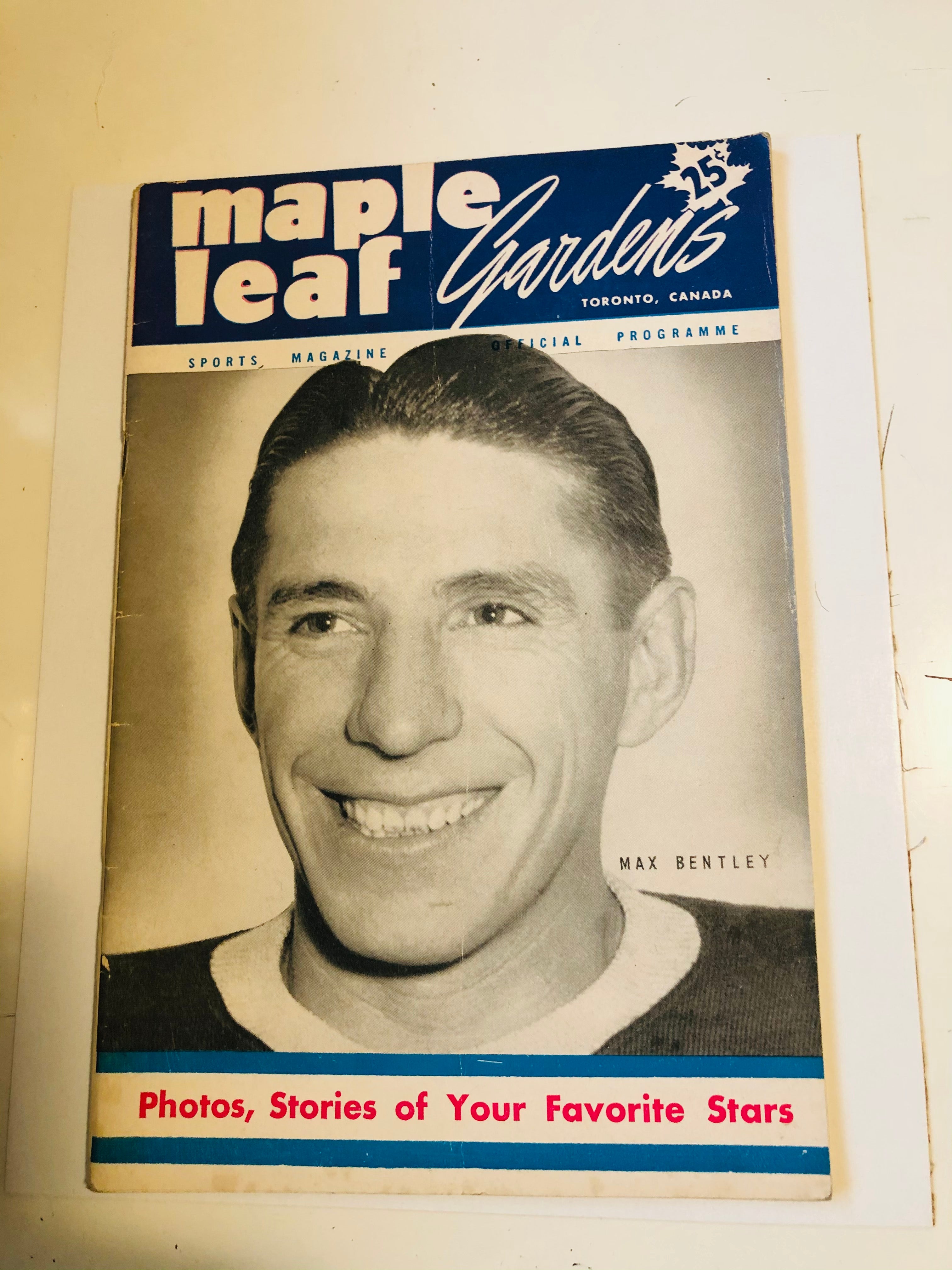 Toronto Maple Leafs hockey game program Mar.15,1952