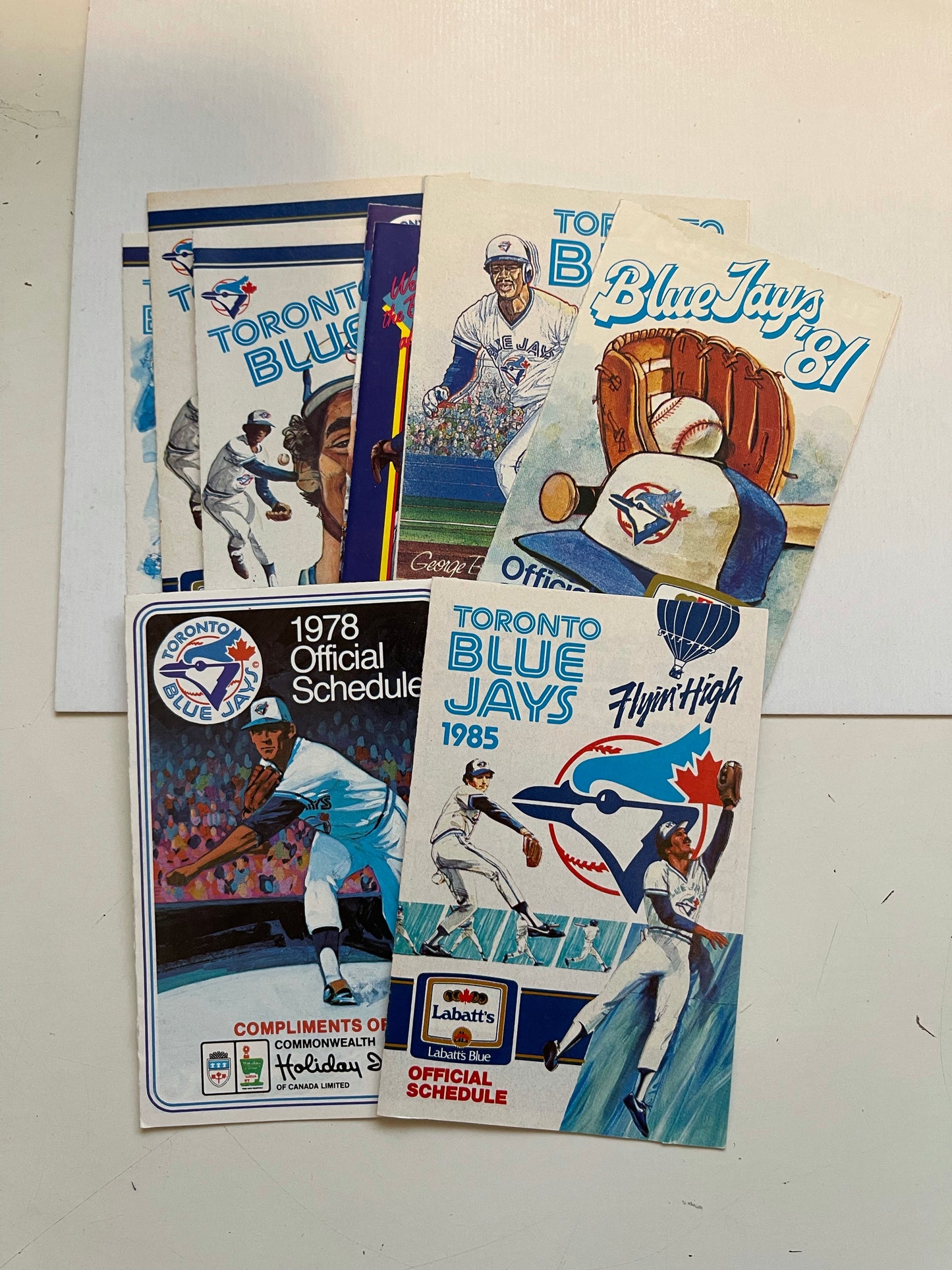 Toronto Blue Jays baseball 9 vintage pocket schedules 1980s