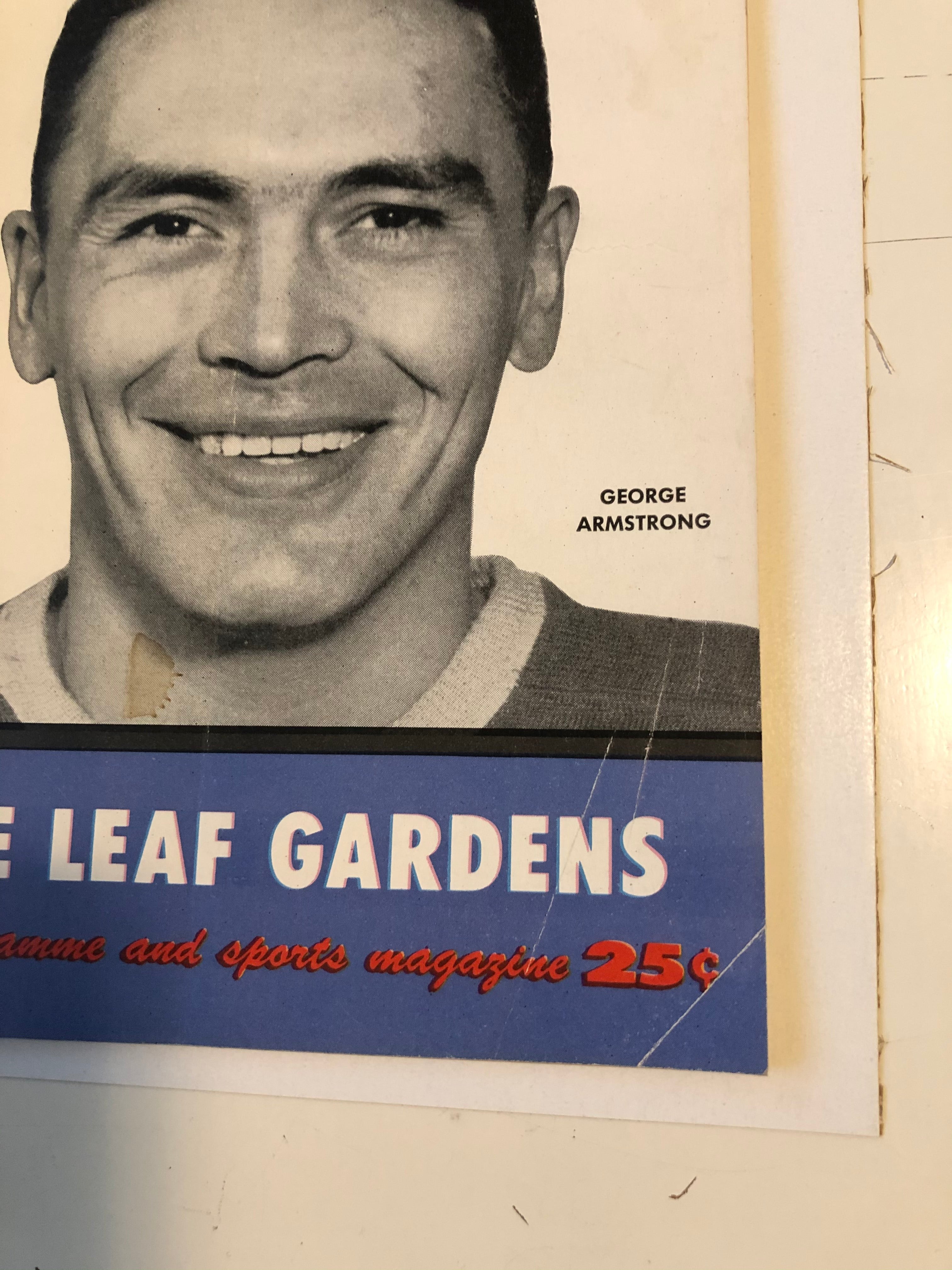 Toronto Maple Leafs hockey game program Mar.11,1959