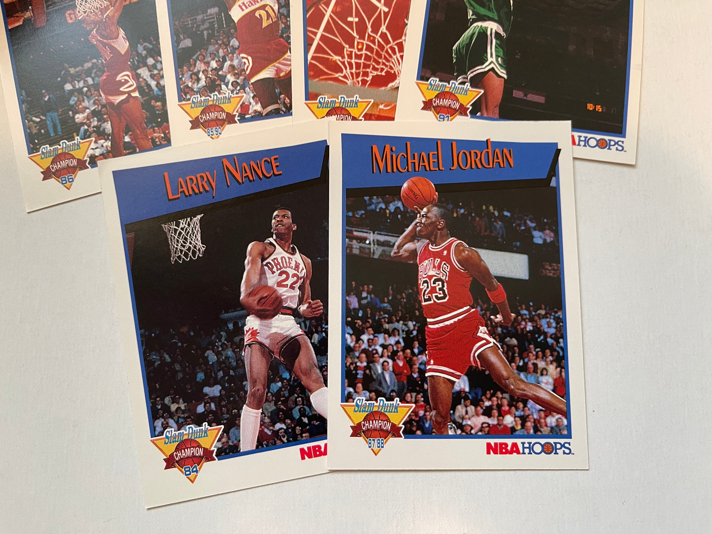 1991 Hoops basketball Slammin insert cards set