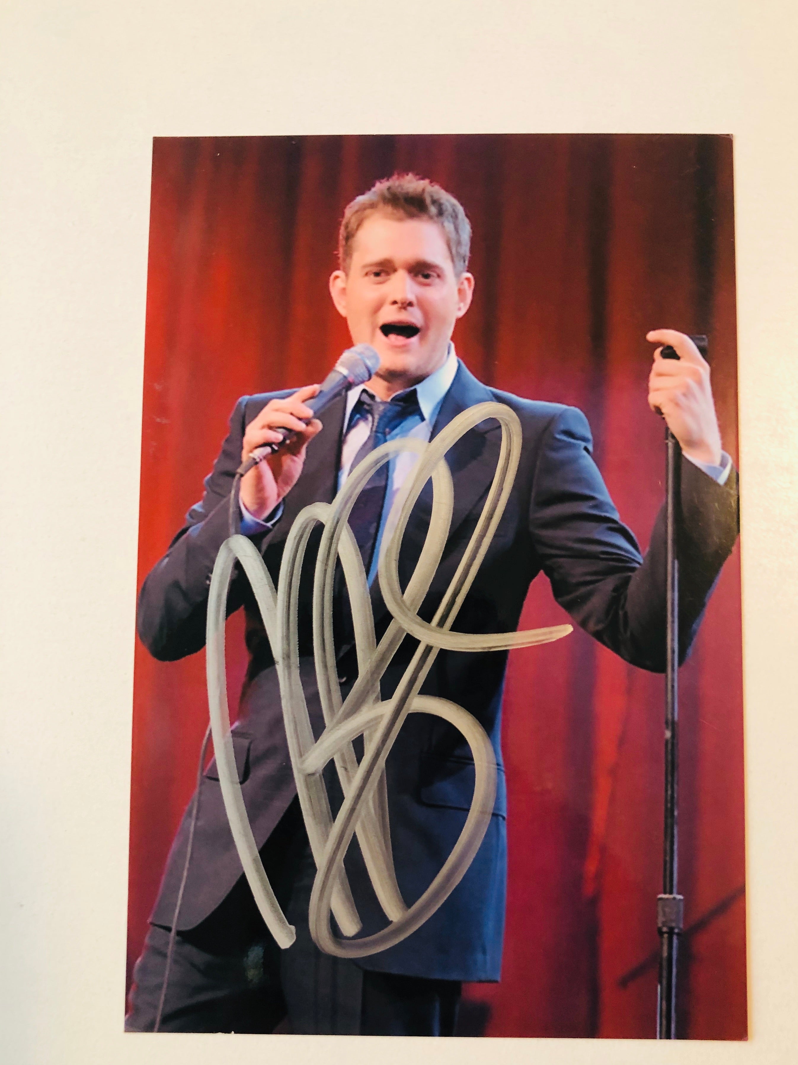 Michael Buble signed 4x6 autograph photo with COA