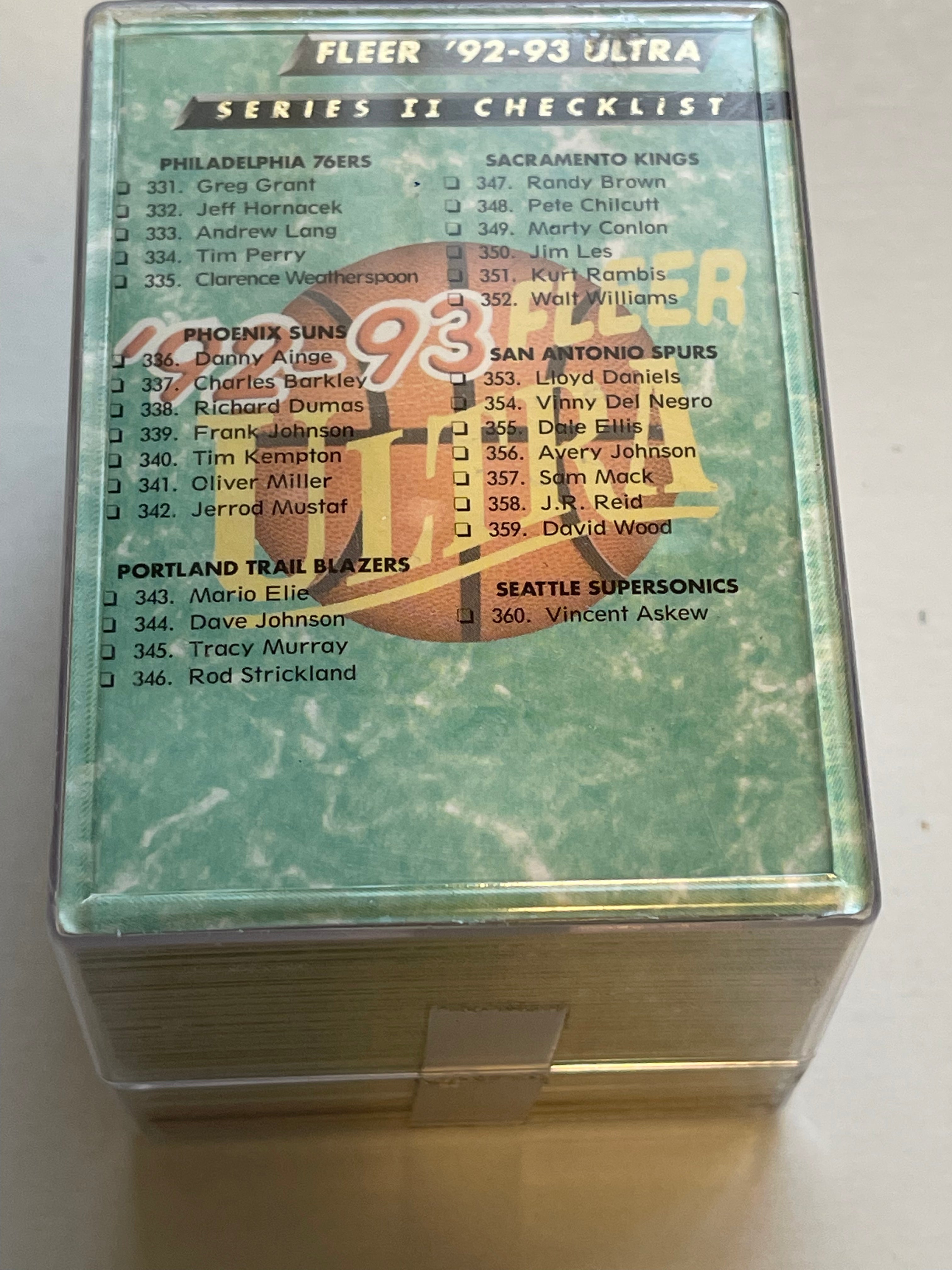 1992 Fleer Ultra series 2 basketball cards set with Shaq rookie