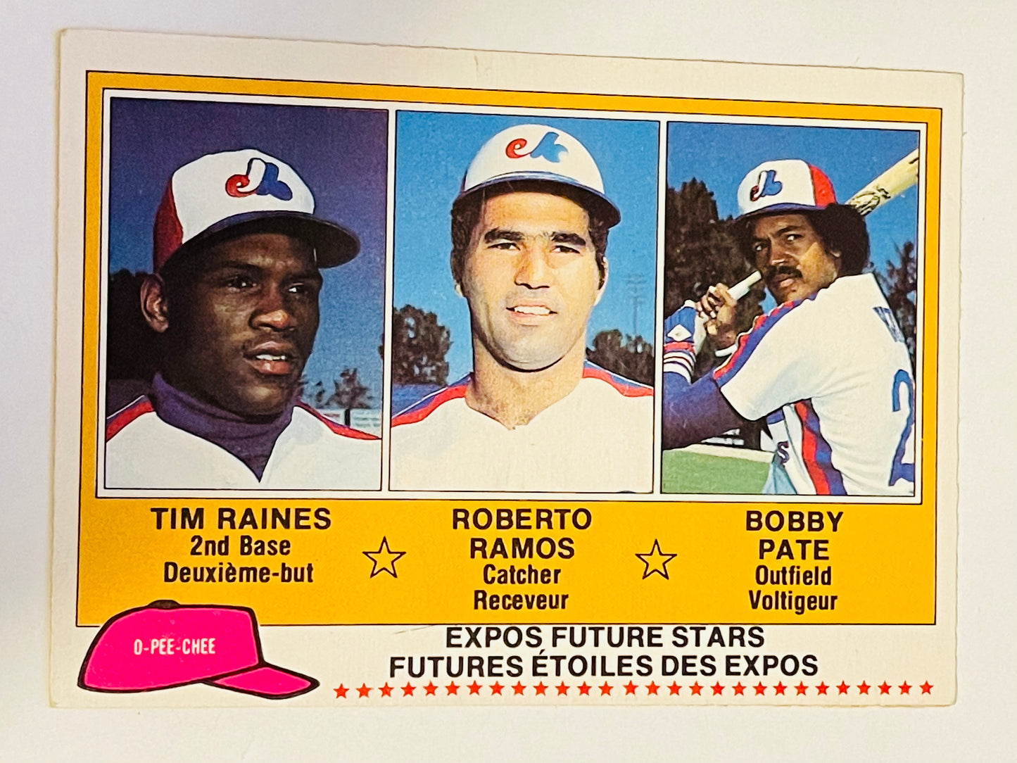 Tim Raines Montreal Expos Opc rookie baseball card 1981