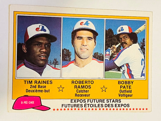 Tim Raines Montreal Expos Opc rookie baseball card 1981