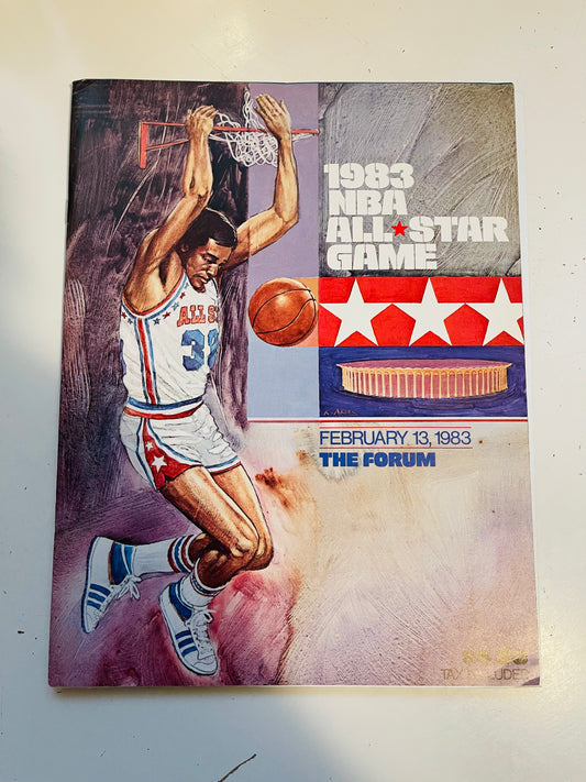 1983 NBA All Star game basketball program