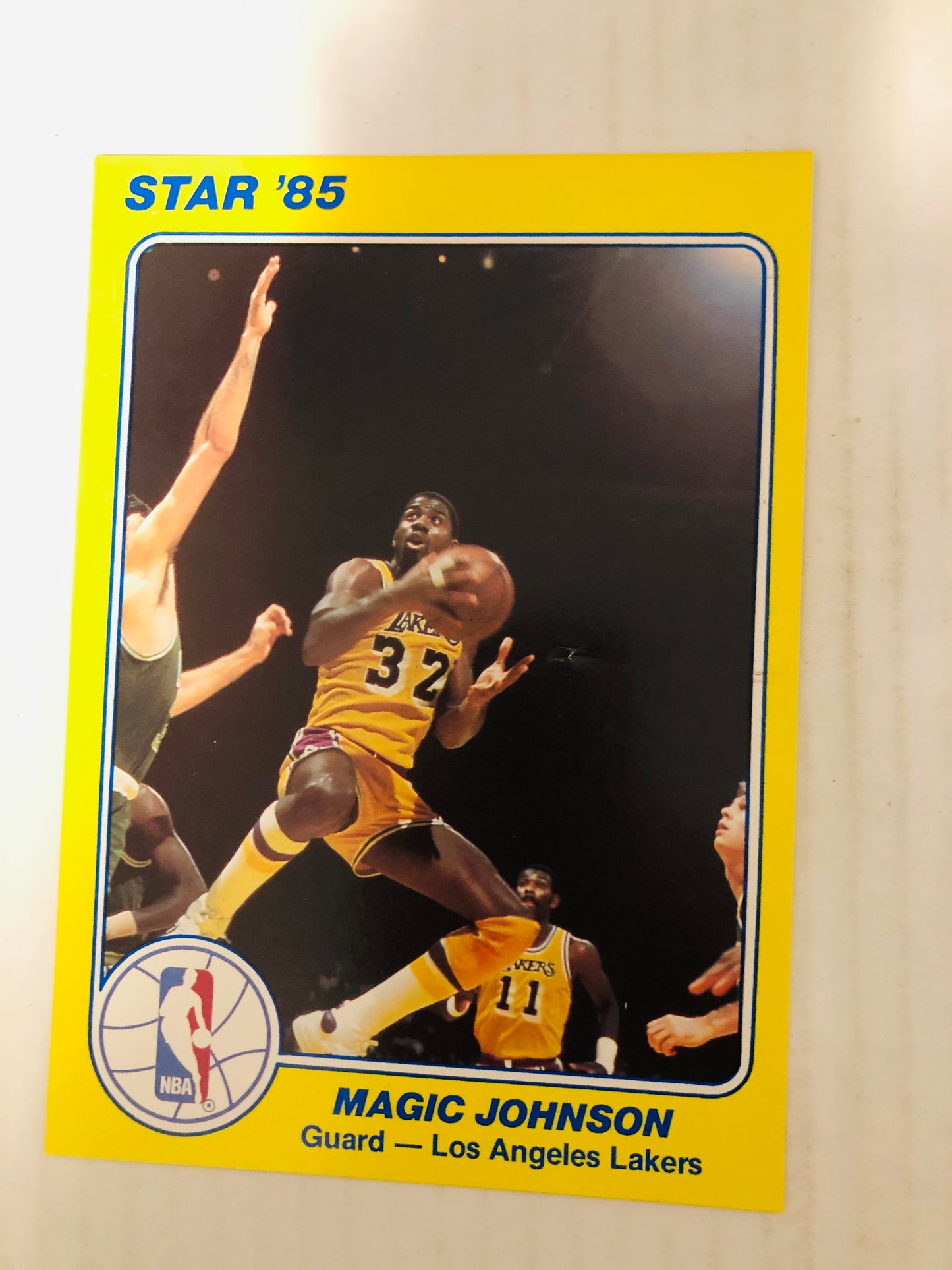 1985 Magic Johnson NBA court kings 5x7 card