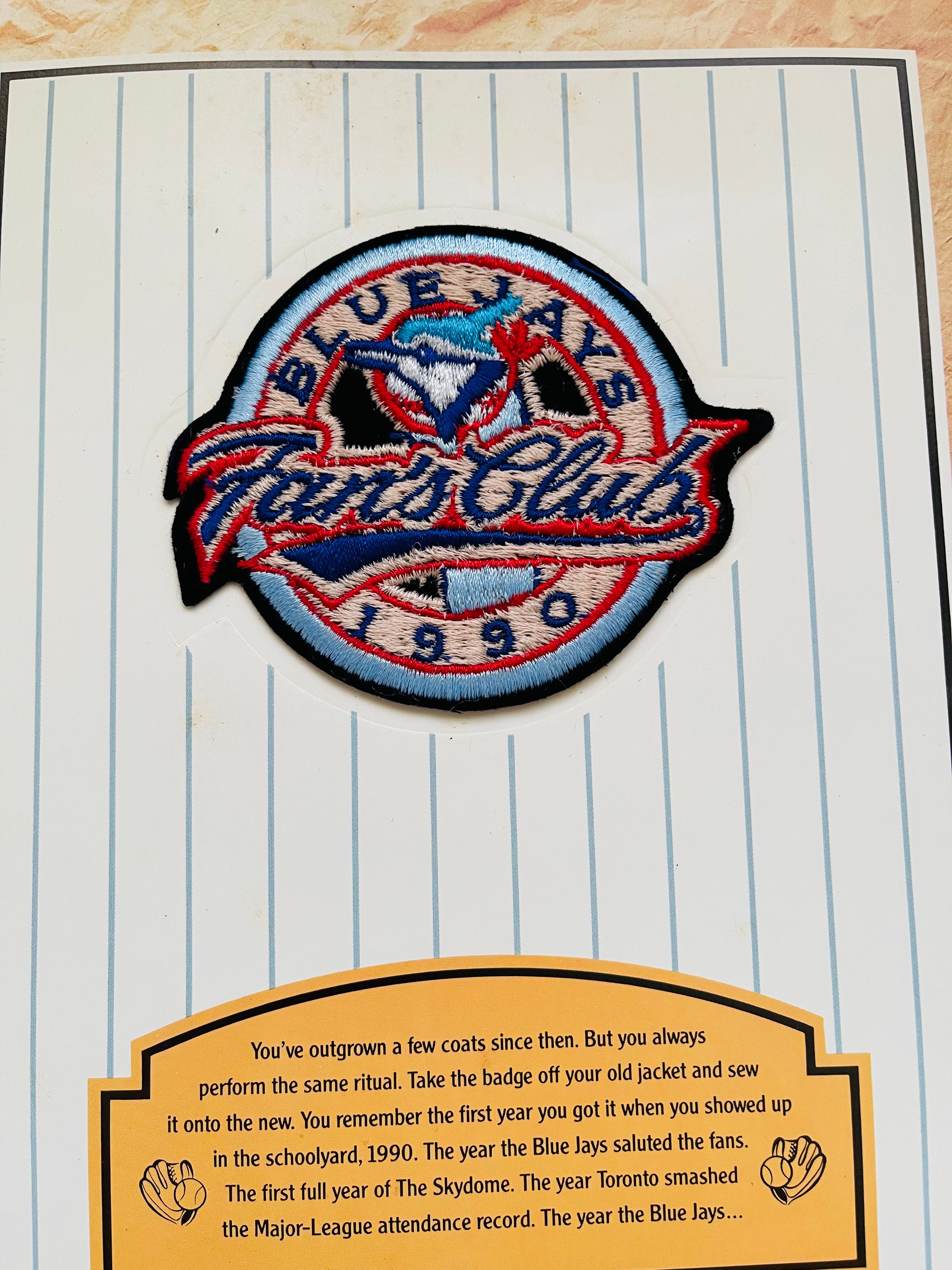 Toronto Blue jays fan club vintage folder with patch 1990