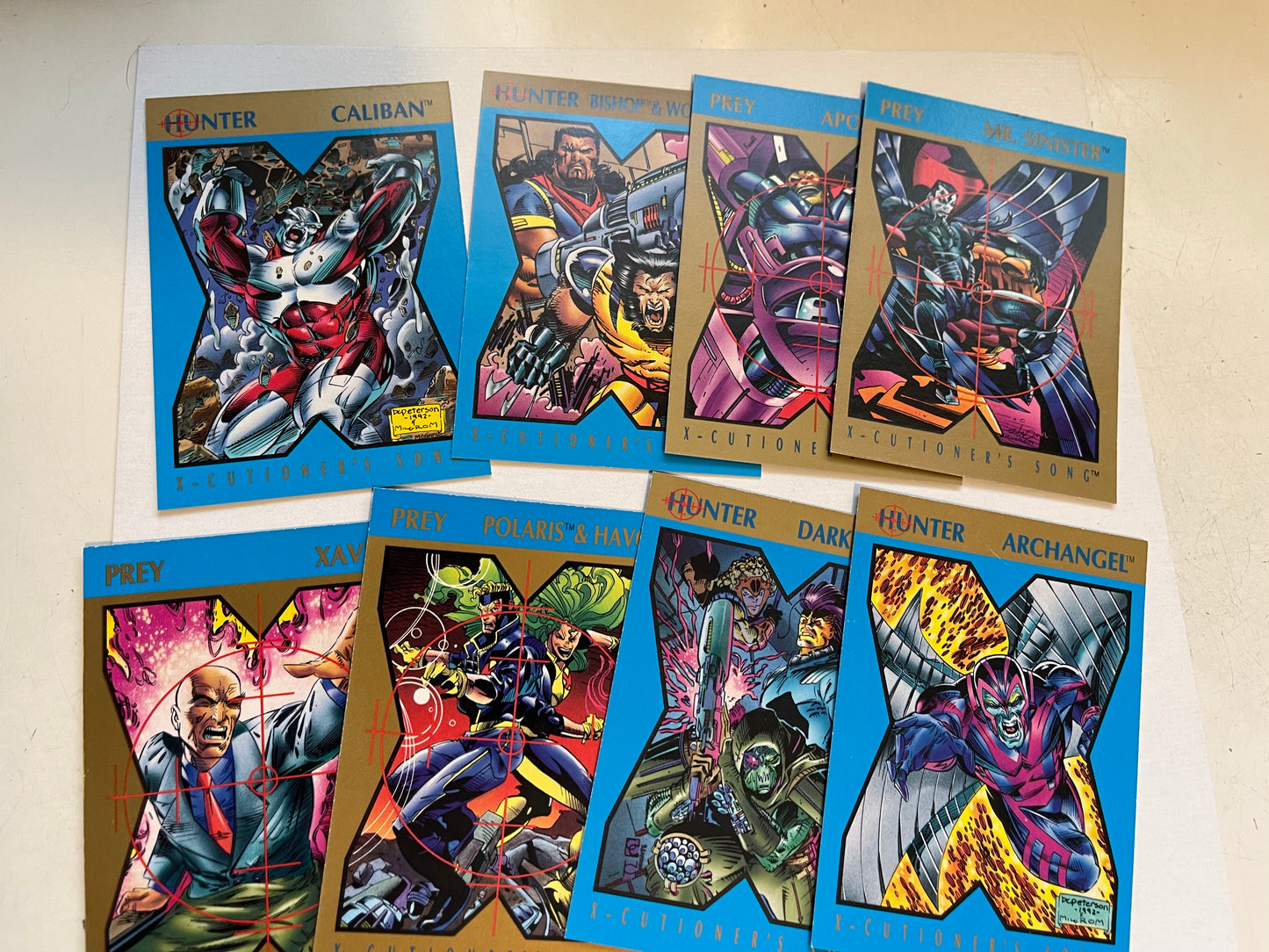 X-Men Marvel rare insert set 1992