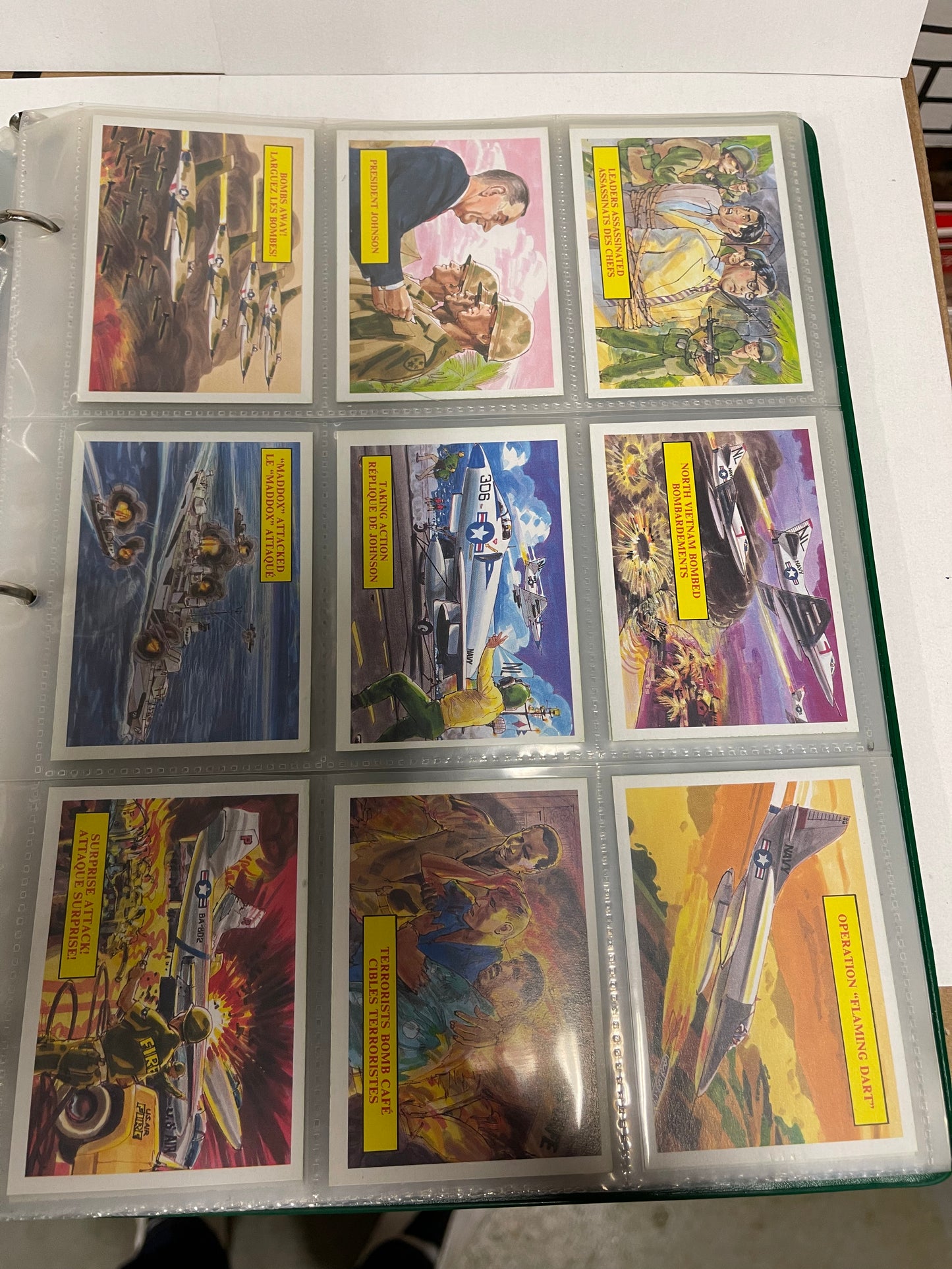 Vietnam Dart series 1 cards set in pages and factory binder 1991