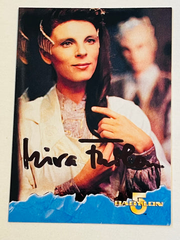 Babylon 5 Mira Furlan signed in person card with COA