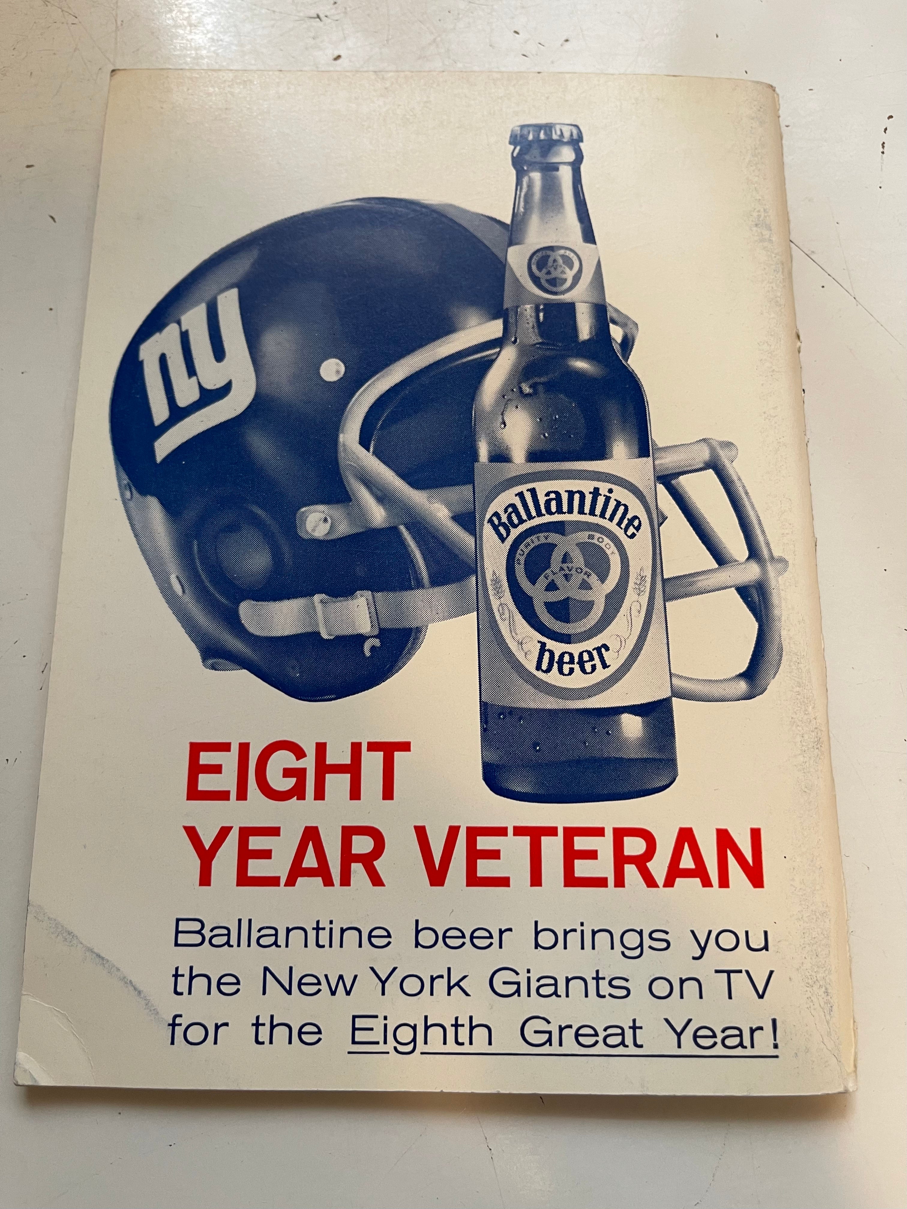 New York Giants football rare media press guide 1962