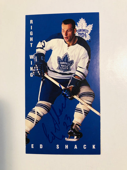 Ed Shack Toronto Maple signed hockey card with COA