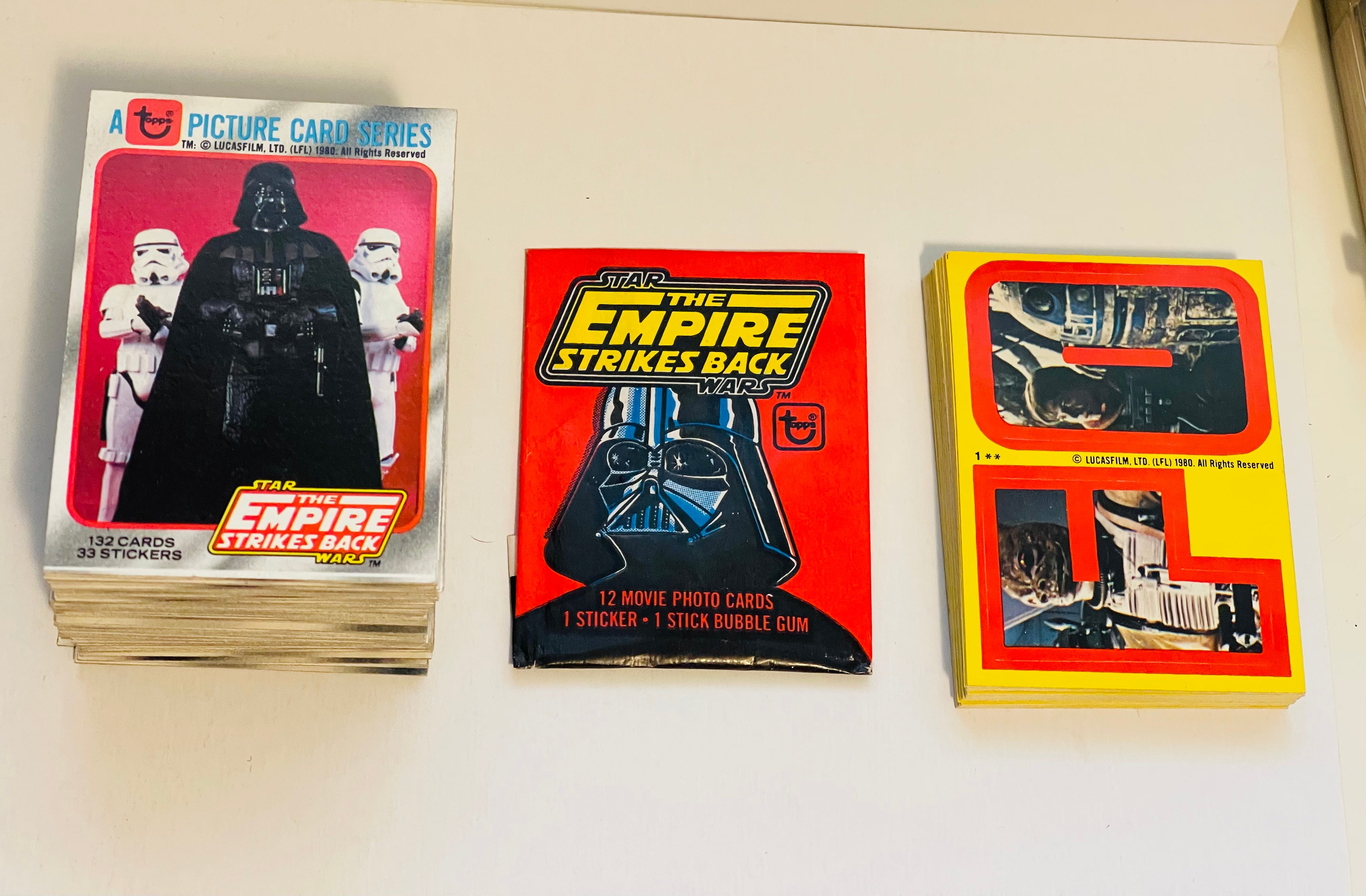 Empire Strikes Back series 1 rare cards and stickers high grade condition cards set 1980