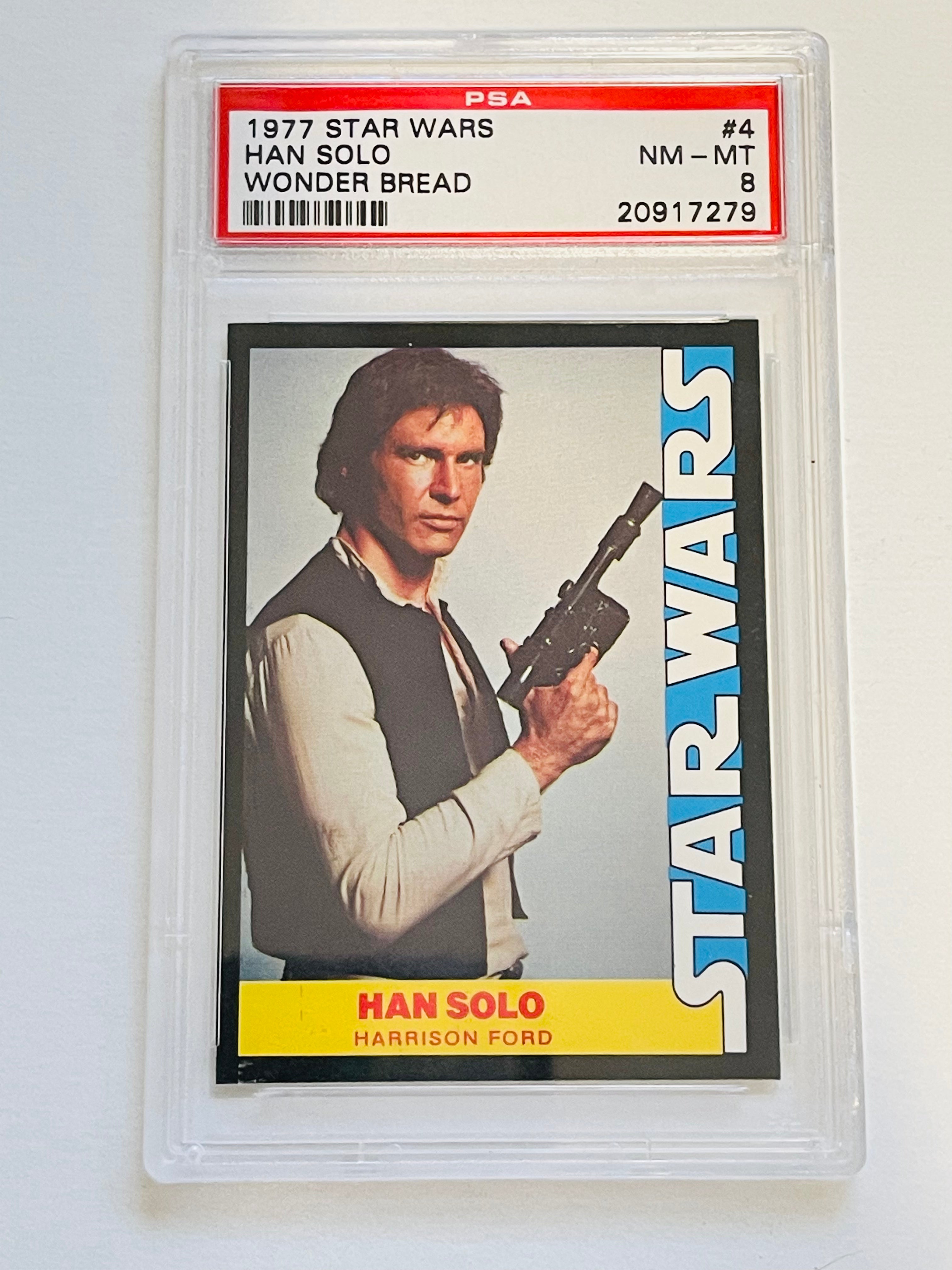 Star Wars Wonderbread Hans Solo PSA 8 graded card 1977