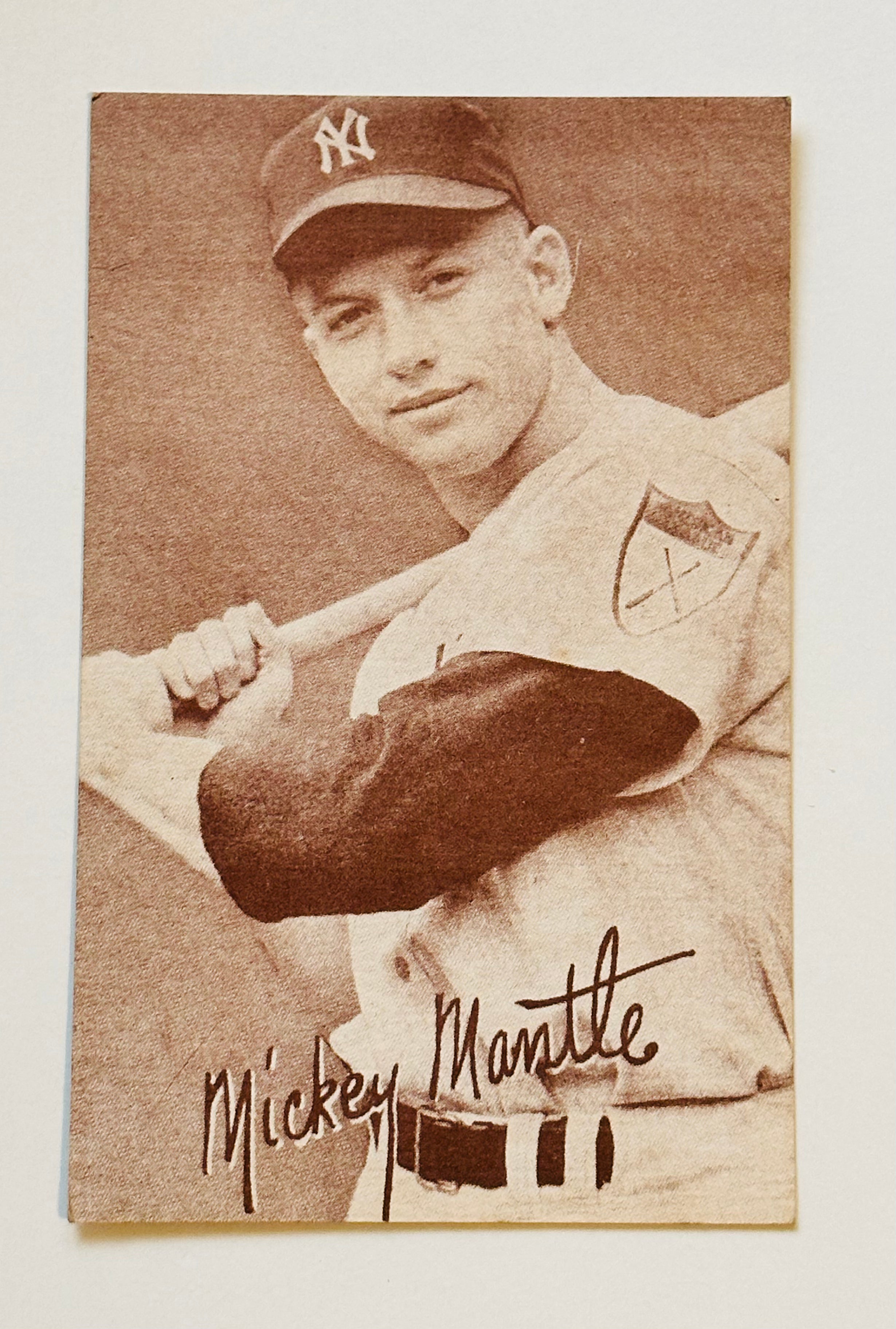 Mickey Mantle baseball Exhibit card 1947-1966