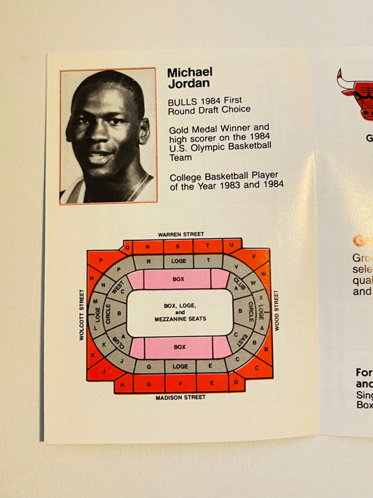 Michael Jordan Chicago Bulls basketball rare schedule 1984-85