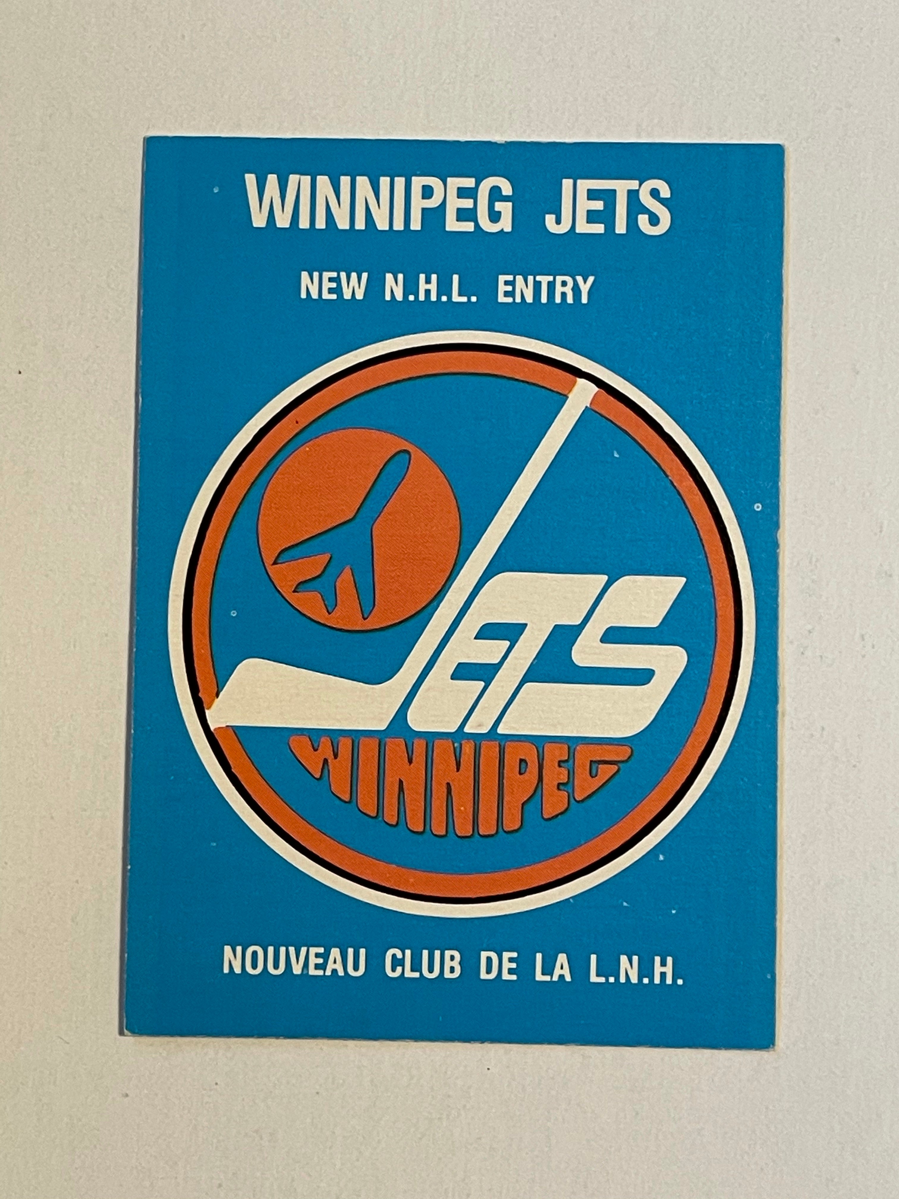 Winnipeg Jets hockey opc team Logo high grade hockey card 1979