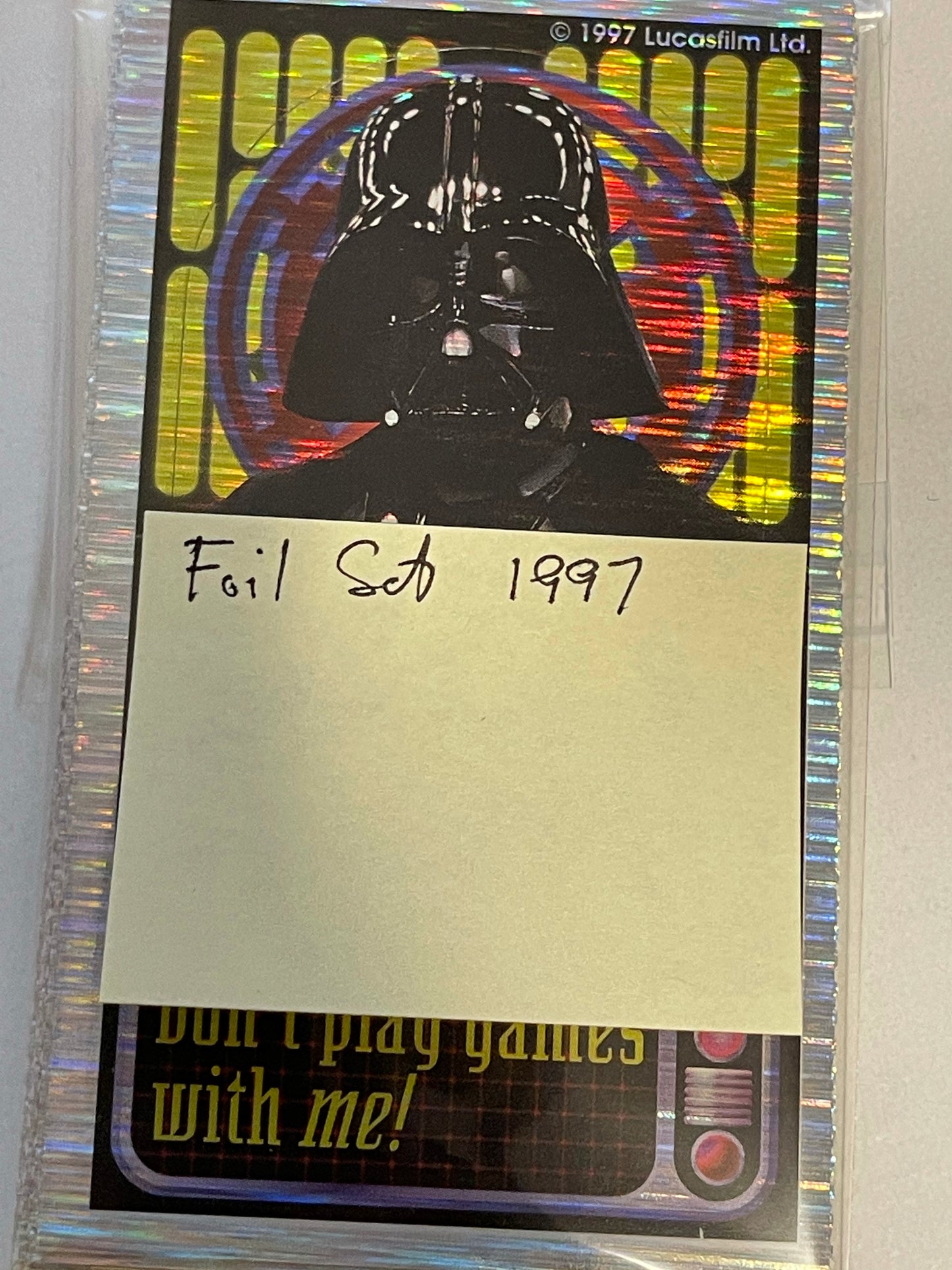 Star Wars foil limited issued valentines cards set 1996