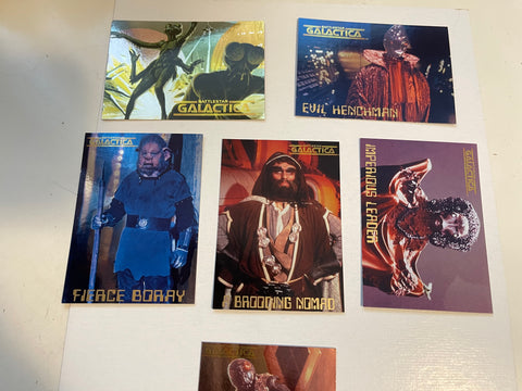 Battlestar Galactica rare Dart foil insert cards set 1997