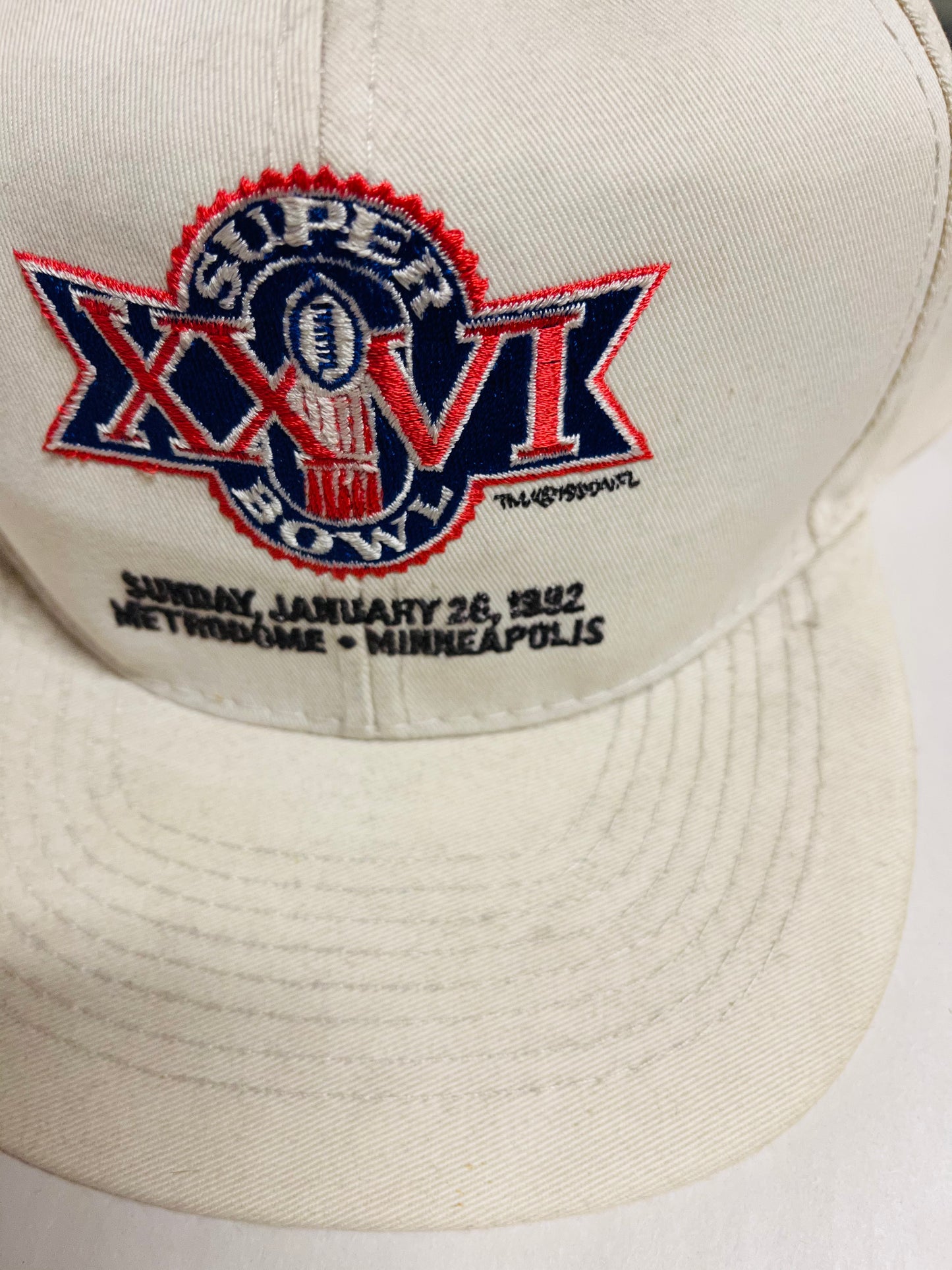 Super Bowl football rare snap back hat 1992