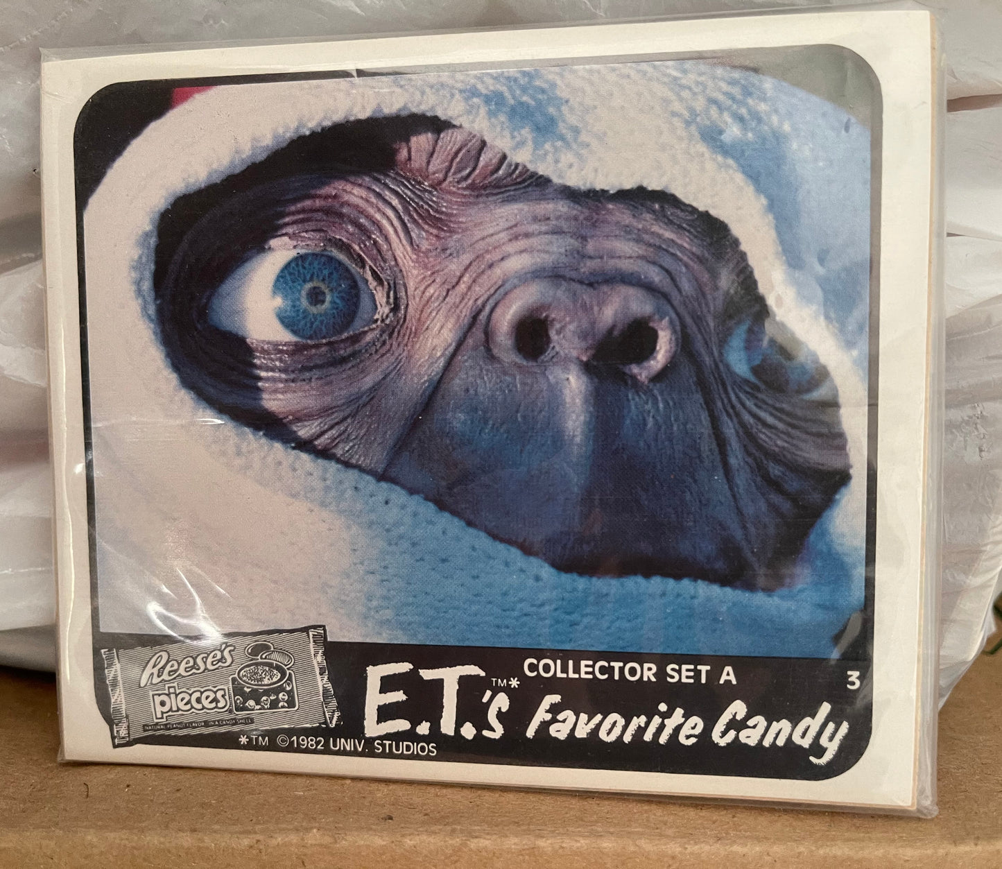 E.T. movie rare 4 cards set from Reeses Pieces 1981