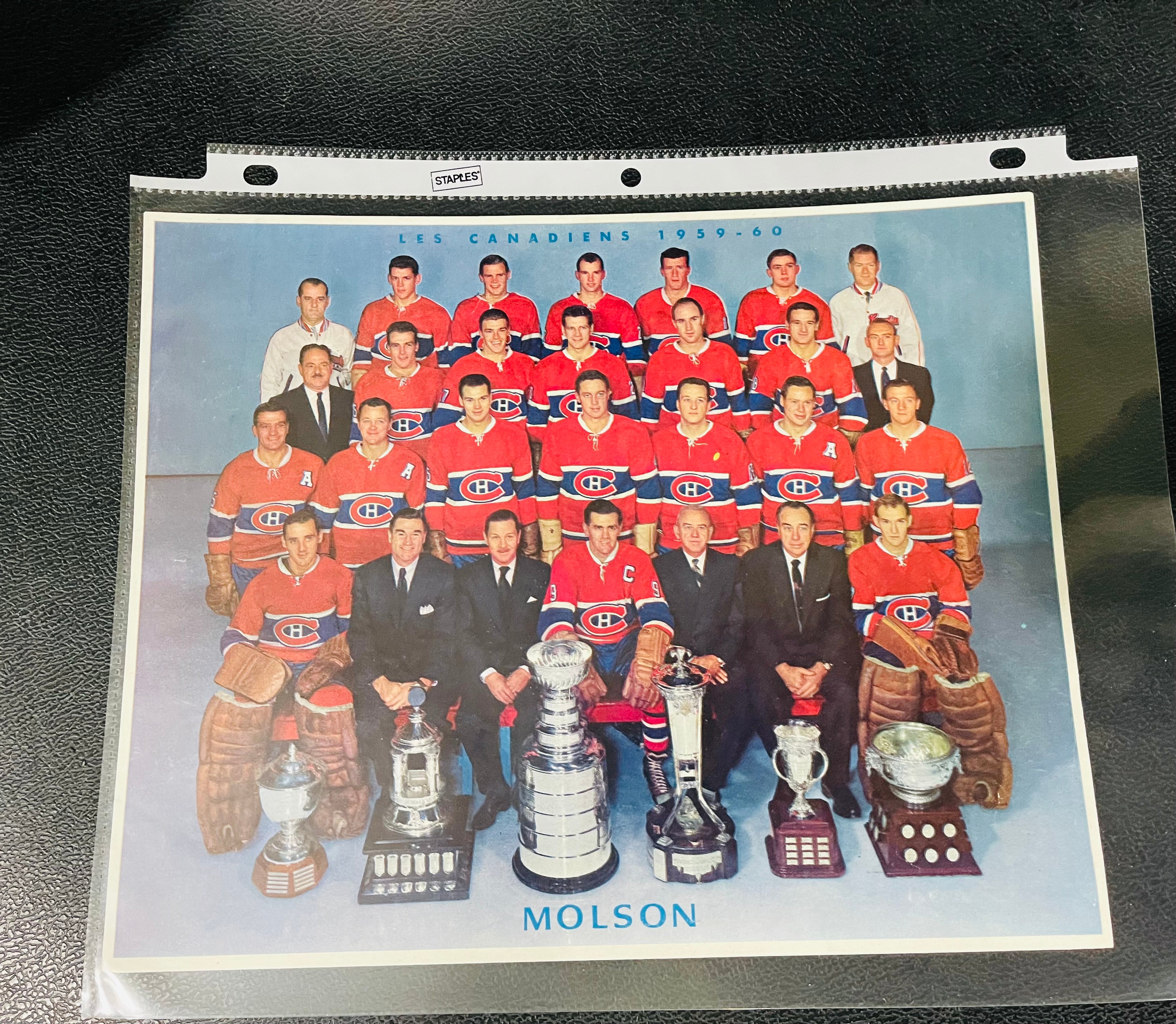 Montreal Canadiens hockey Molsons rare team photo 1959