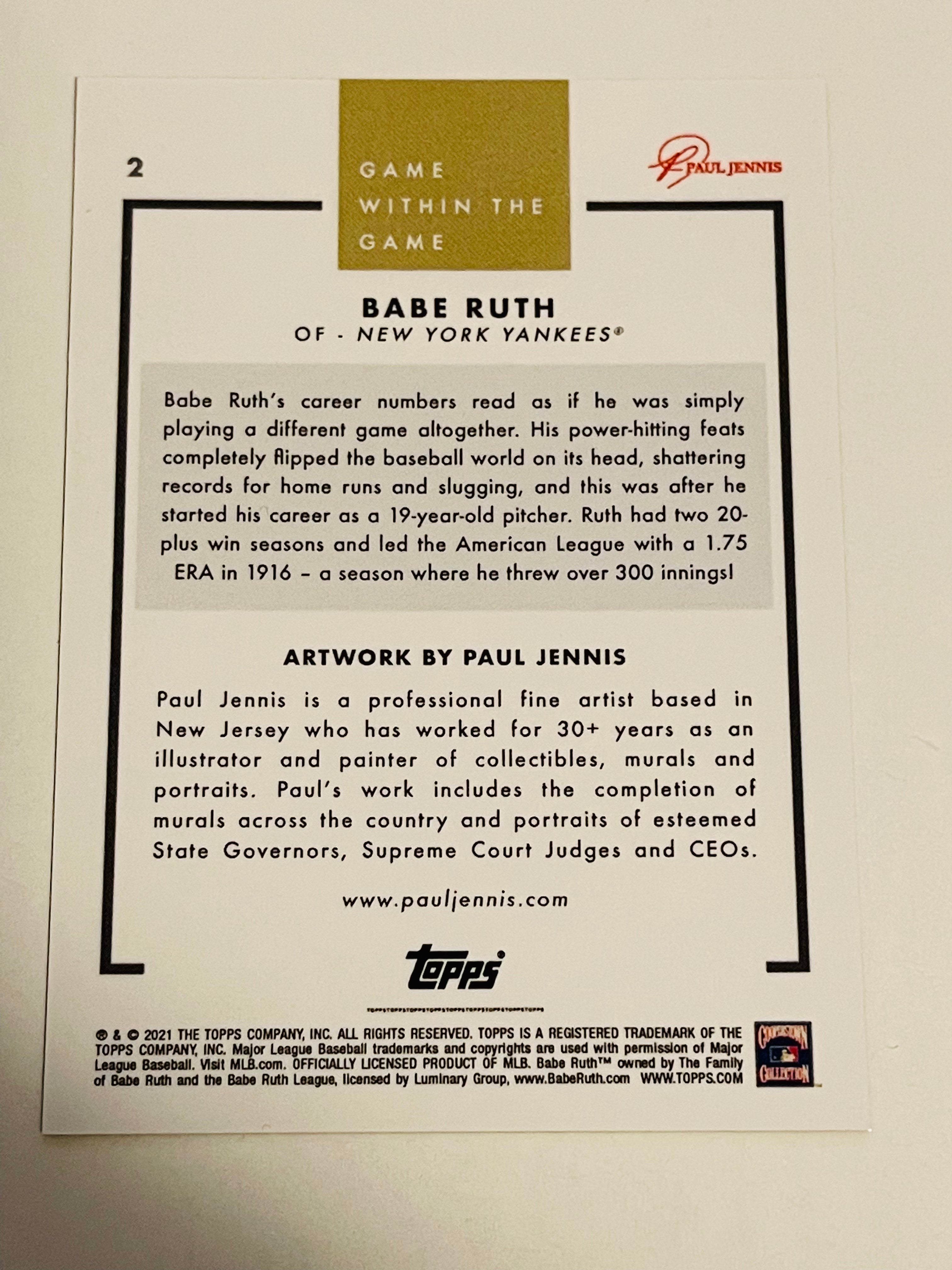 Babe Ruth Topps Graffiti Art baseball limited issued card 2021