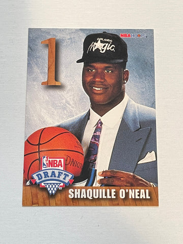 Shaquille O'neal SHAQ 1992 Draft Night Card #1 PICK Basketball BLUE HOT  PROSPECT