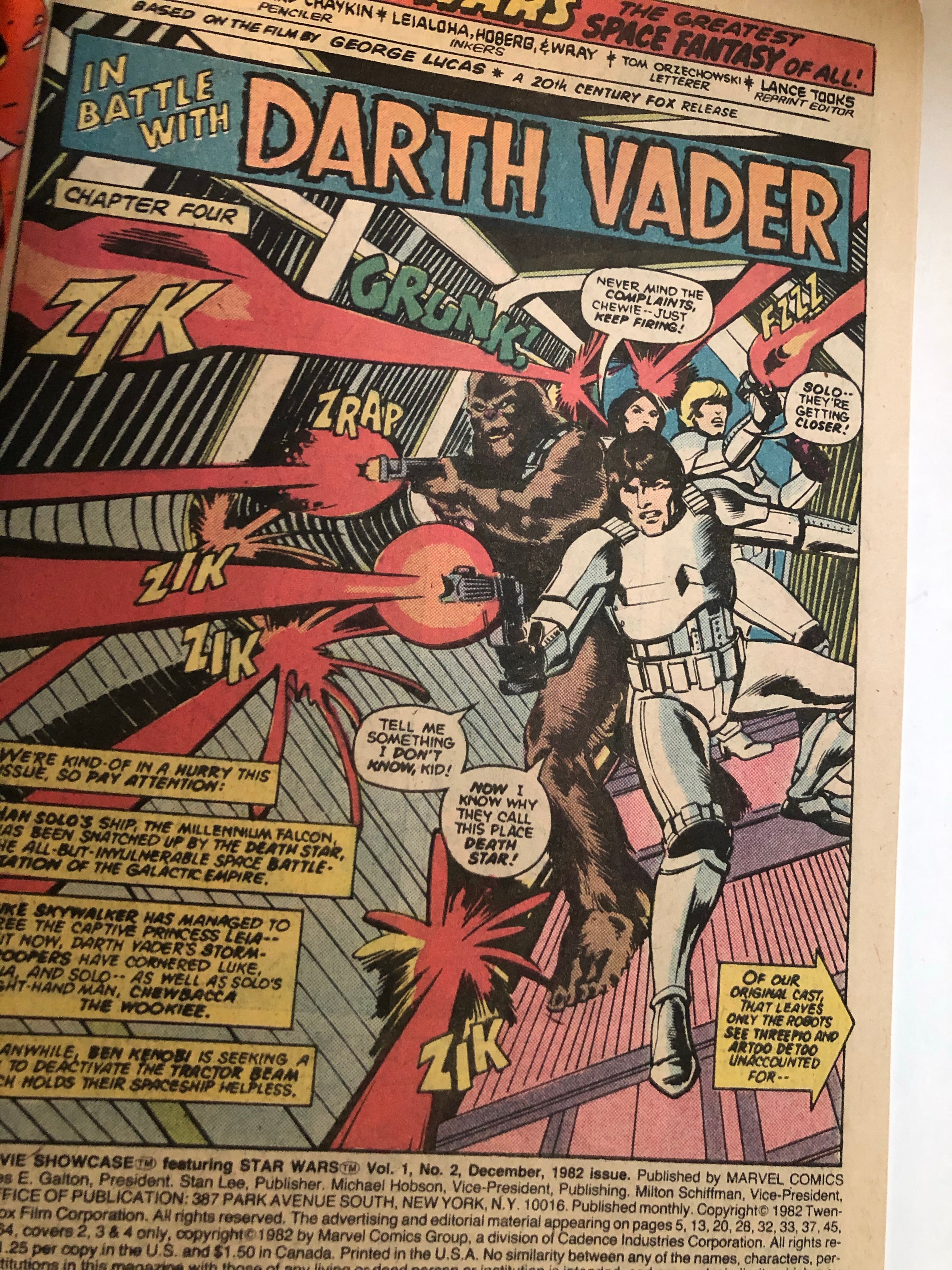 Star Wars movie show #2 rare comic issue 1982
