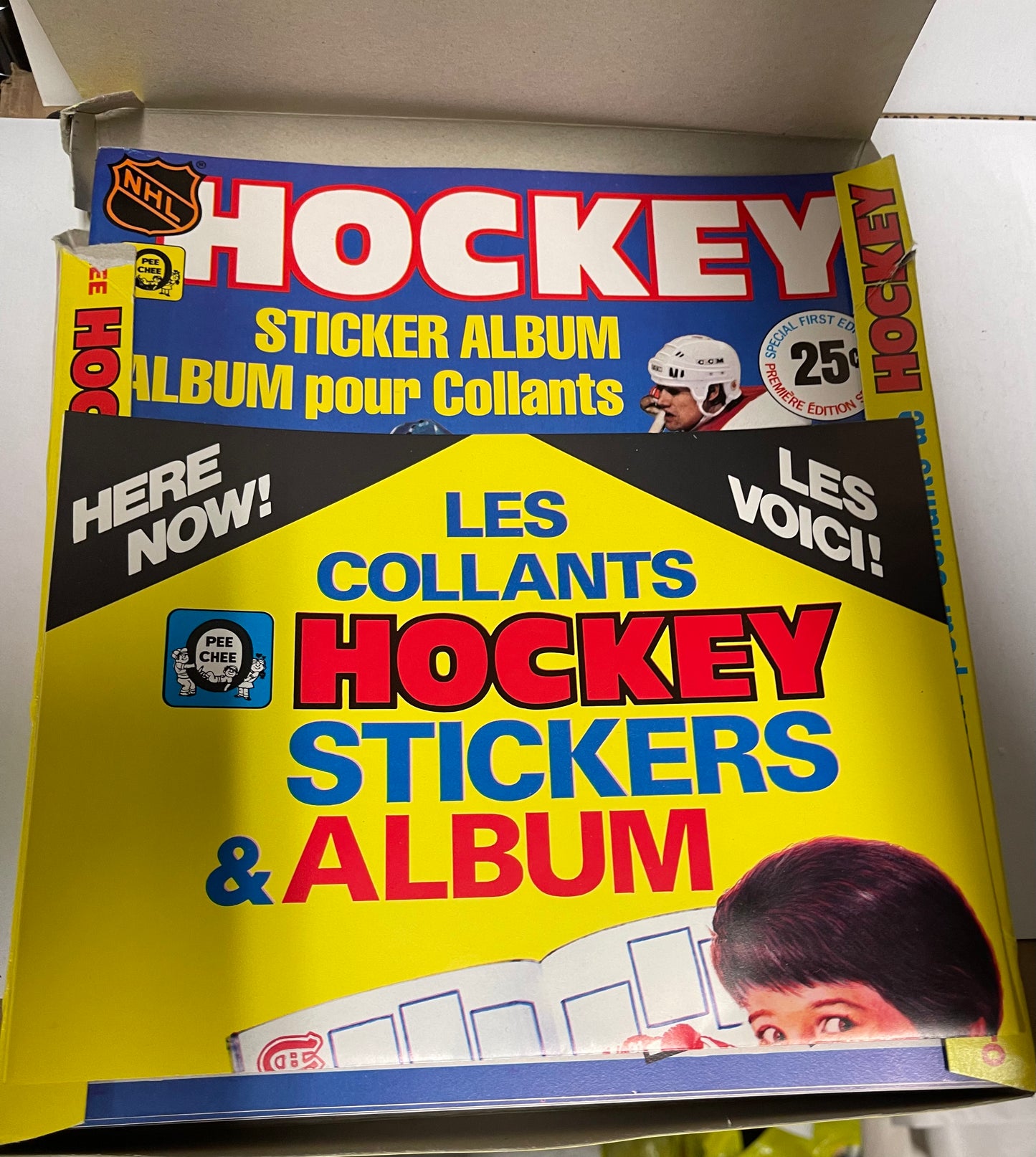 12 total Opc hockey sticker albums box