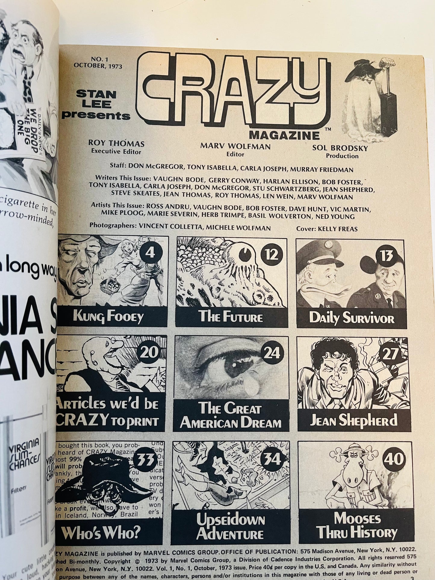 Crazy #1 high grade condition magazine 1973