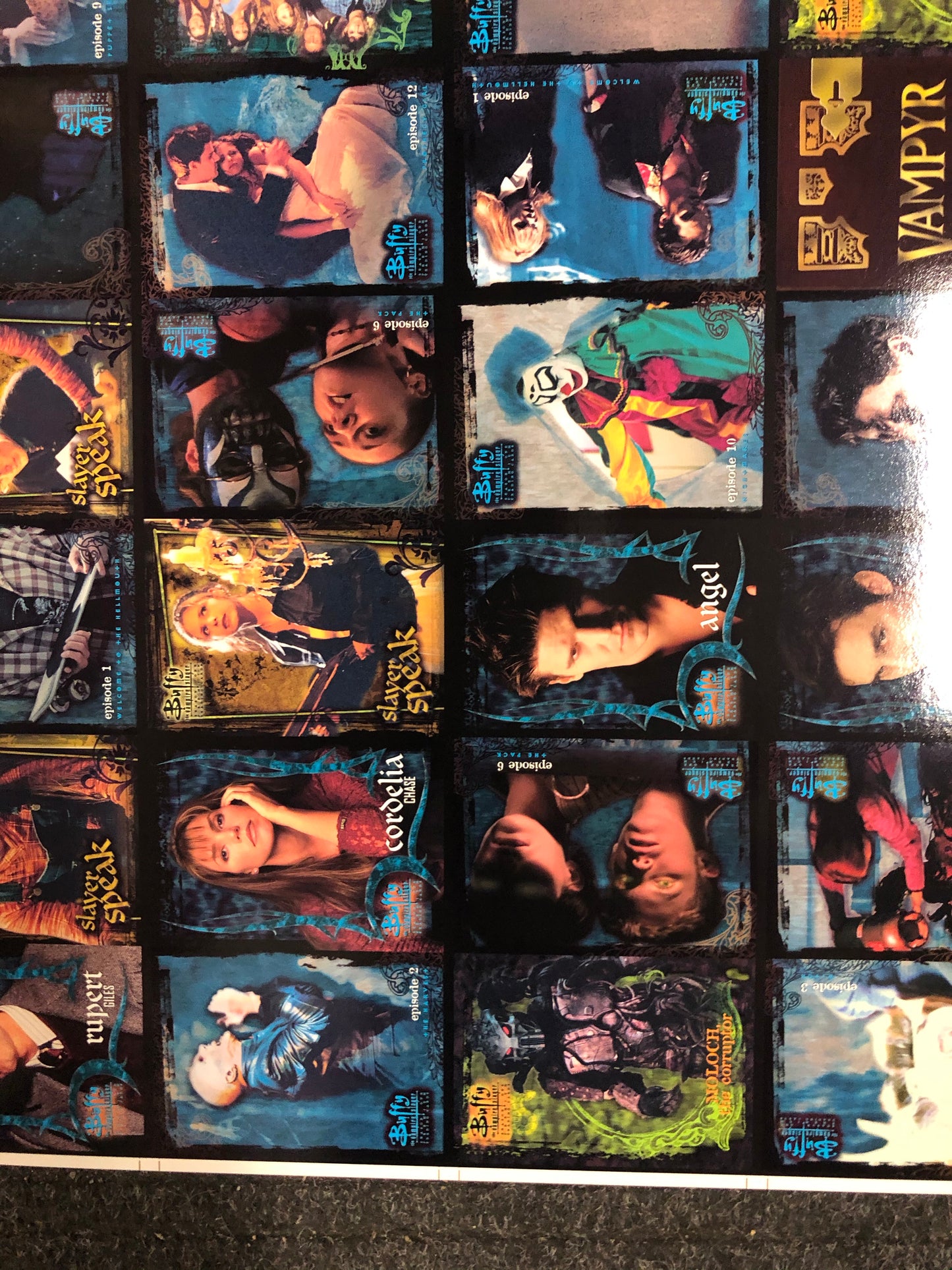 Buffy the Vampire Slayer series 1 uncut card sheet set 1990