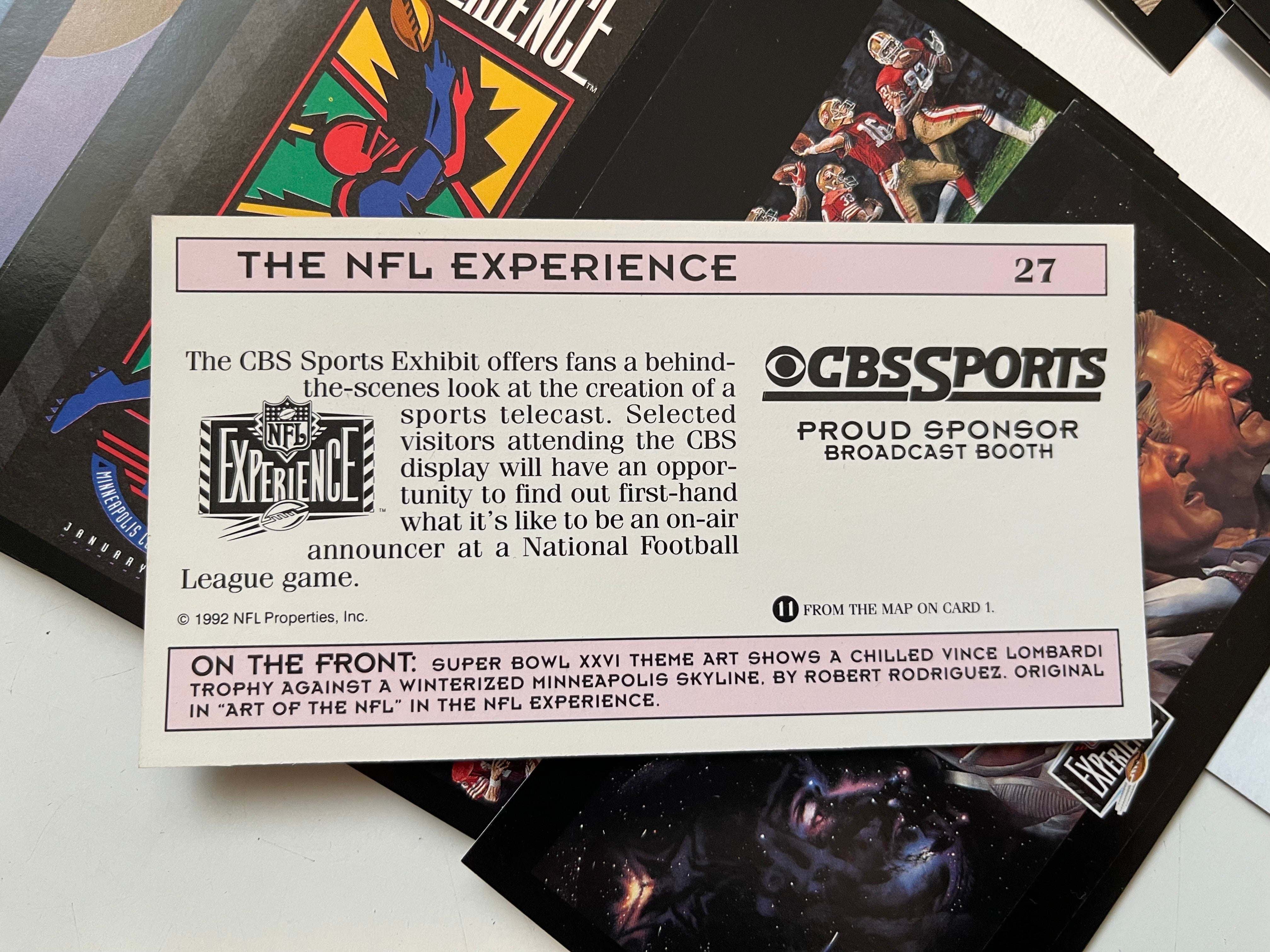 NFL Expierence limited issued super bowl cards set 1992
