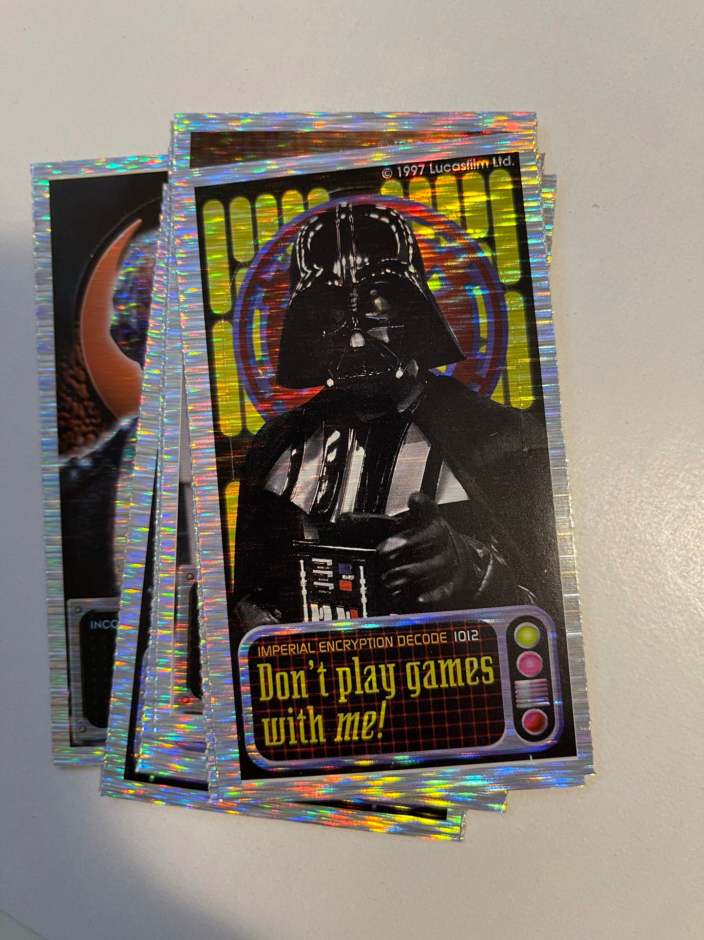 Star Wars foil limited issued valentines cards set 1996