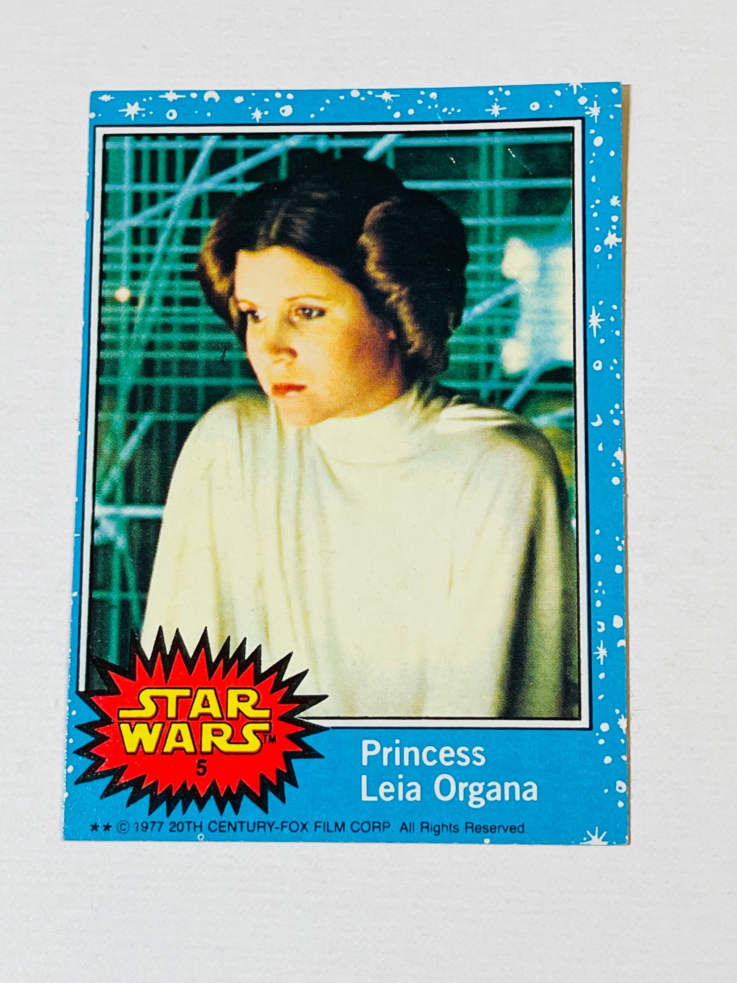 Star Wars Princess Leia high grade first card from series 1 .  1977