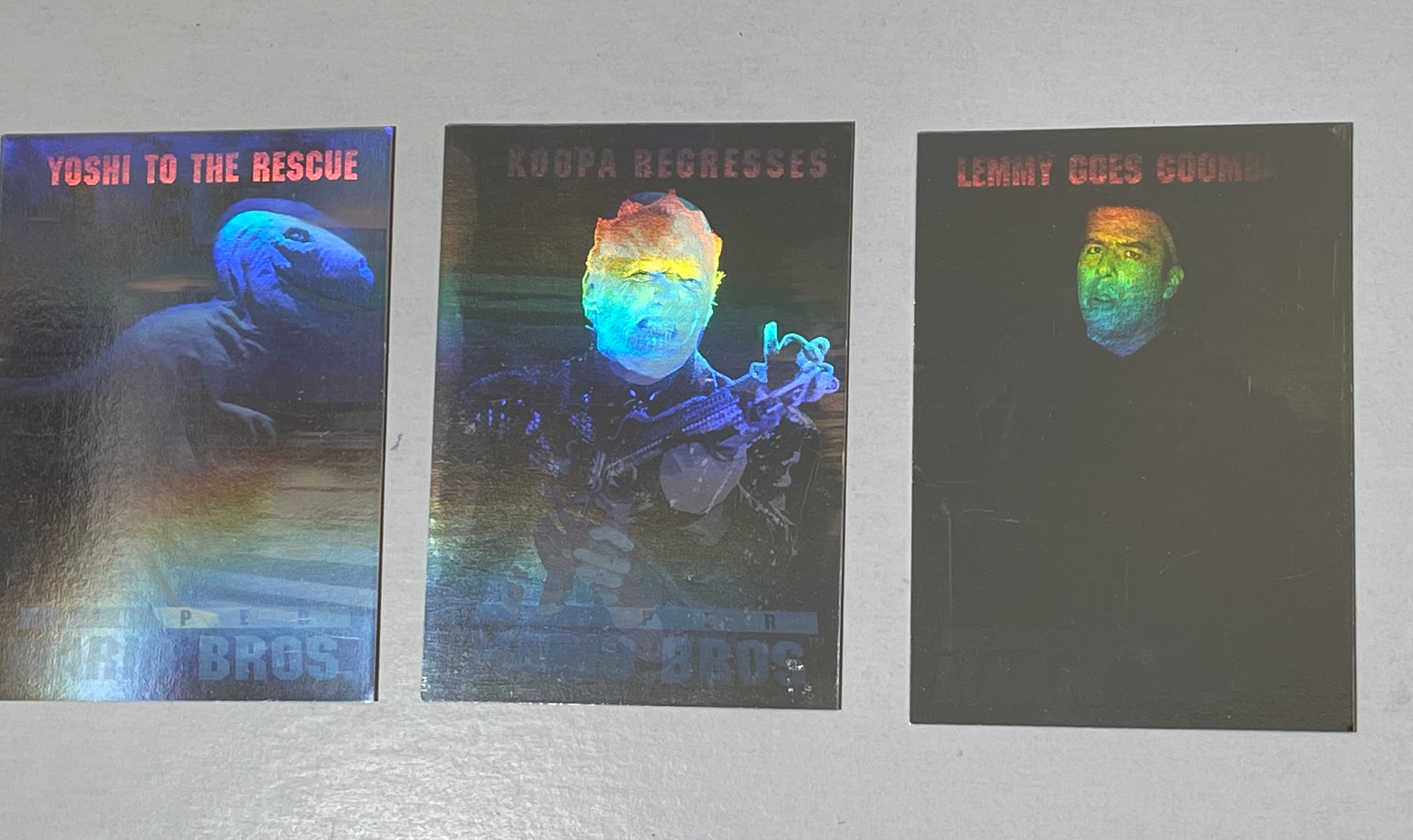 Super Mario Bros. Movie 3 rare hologram insert cards set 1993