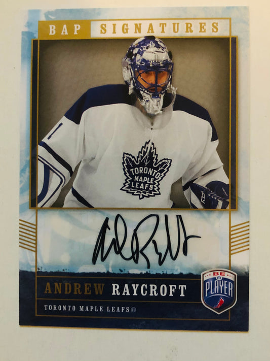 Andrew Raycroft Toronto Maple Leafs hockey autograph insert card